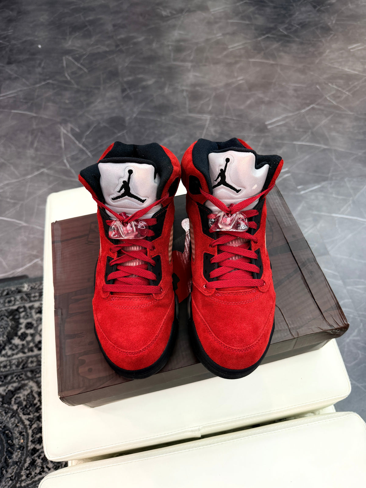 Jordan 5 Raging Bull Red (2021) (Size 8.5) (Lightly Worn) - Image 2
