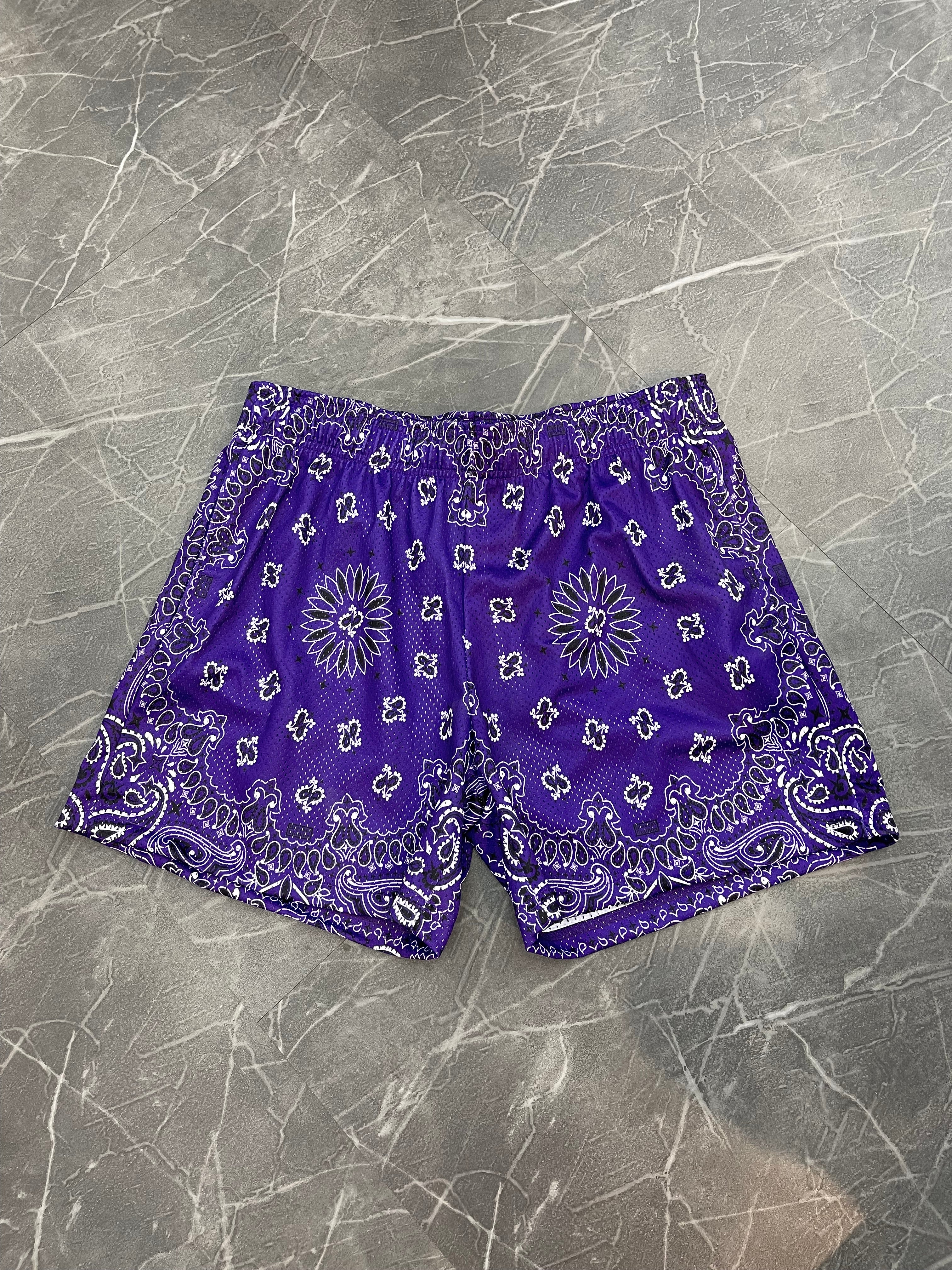 Bravest Studios Purple Paisley Shorts