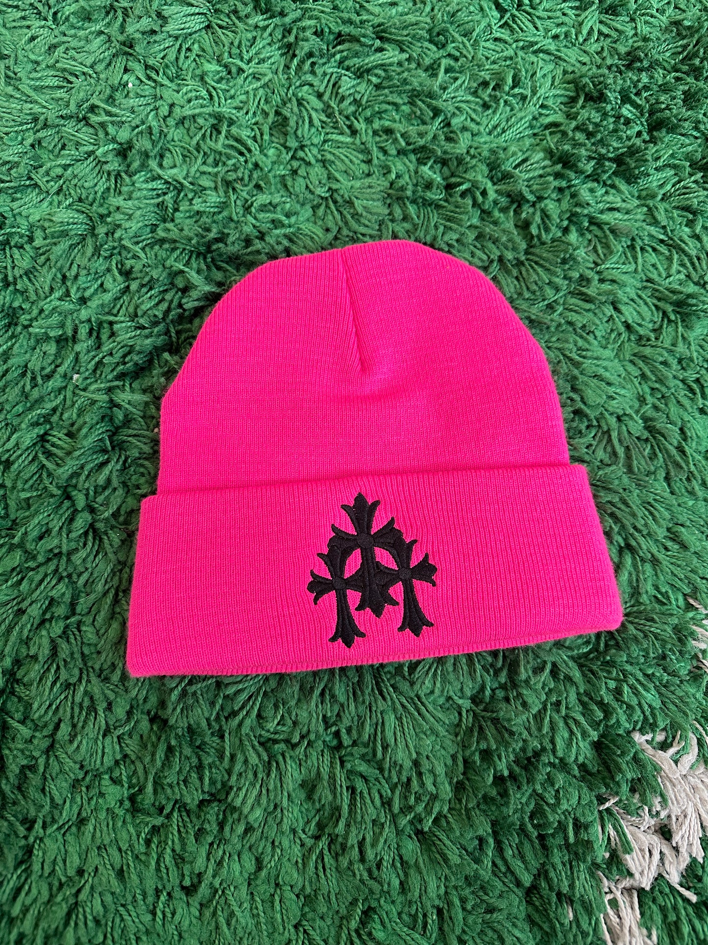 Chrome Hearts Triple Cross Beanie “Pink”
