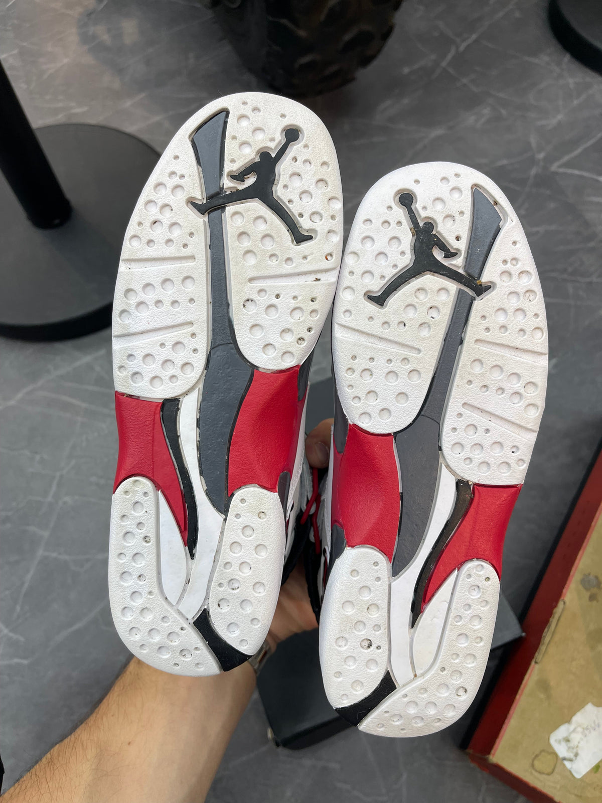 Jordan 8 “White True Red” (Size 3Y) (Lightly Worn) - Image 5