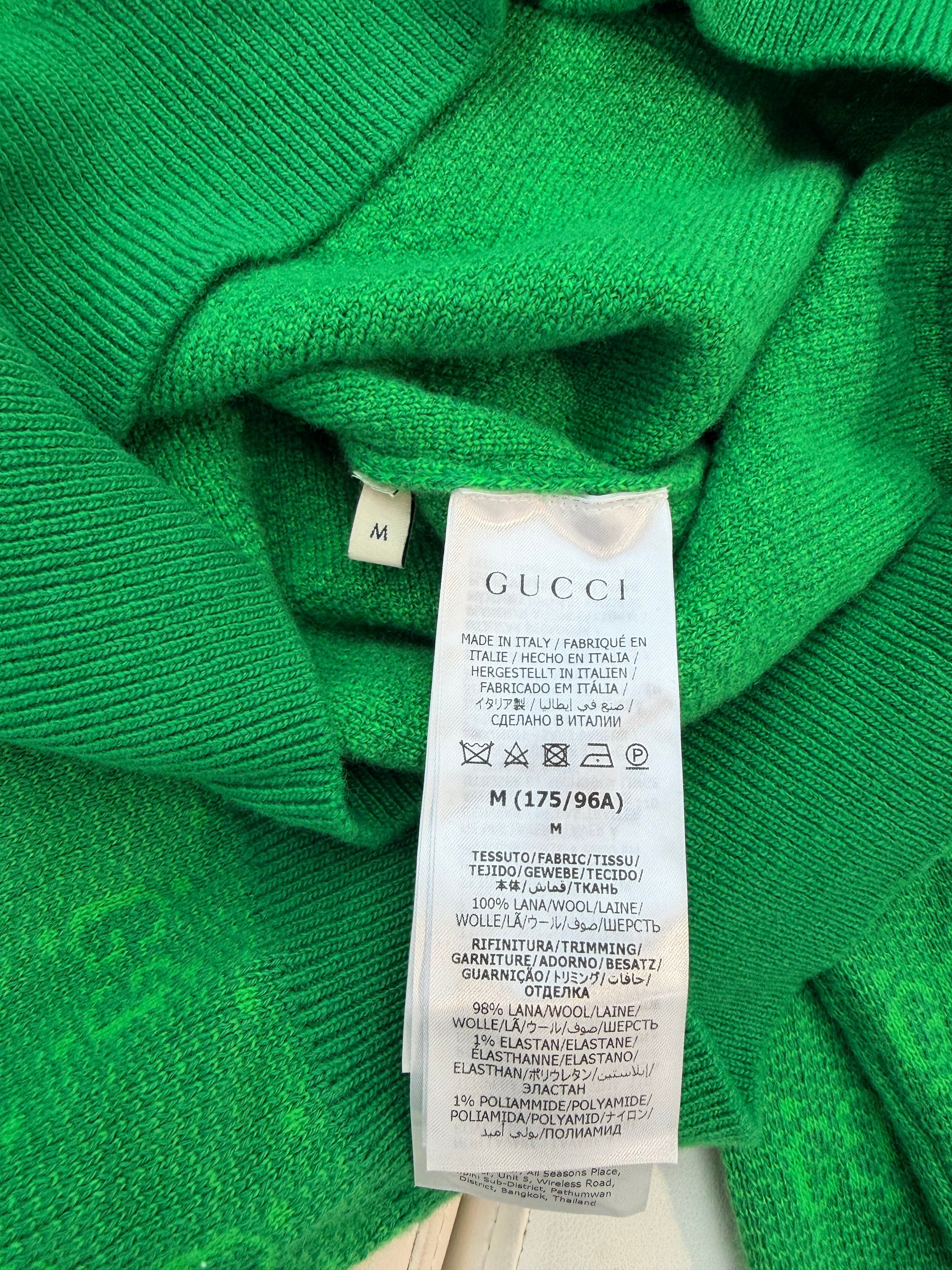 Gucci GG Wool Jacquard Sweater “Green”