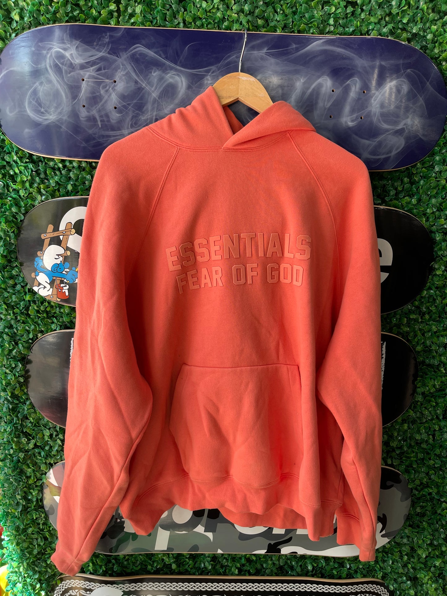 Essentials Front Logo Hoodie “Coral”
