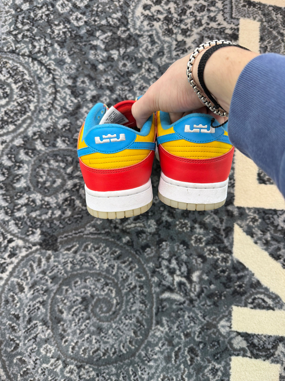 Nike Dunk Low x LeBron James “Fruity Pebbles” (Size 9.5) (Lightly Worn) - Image 5