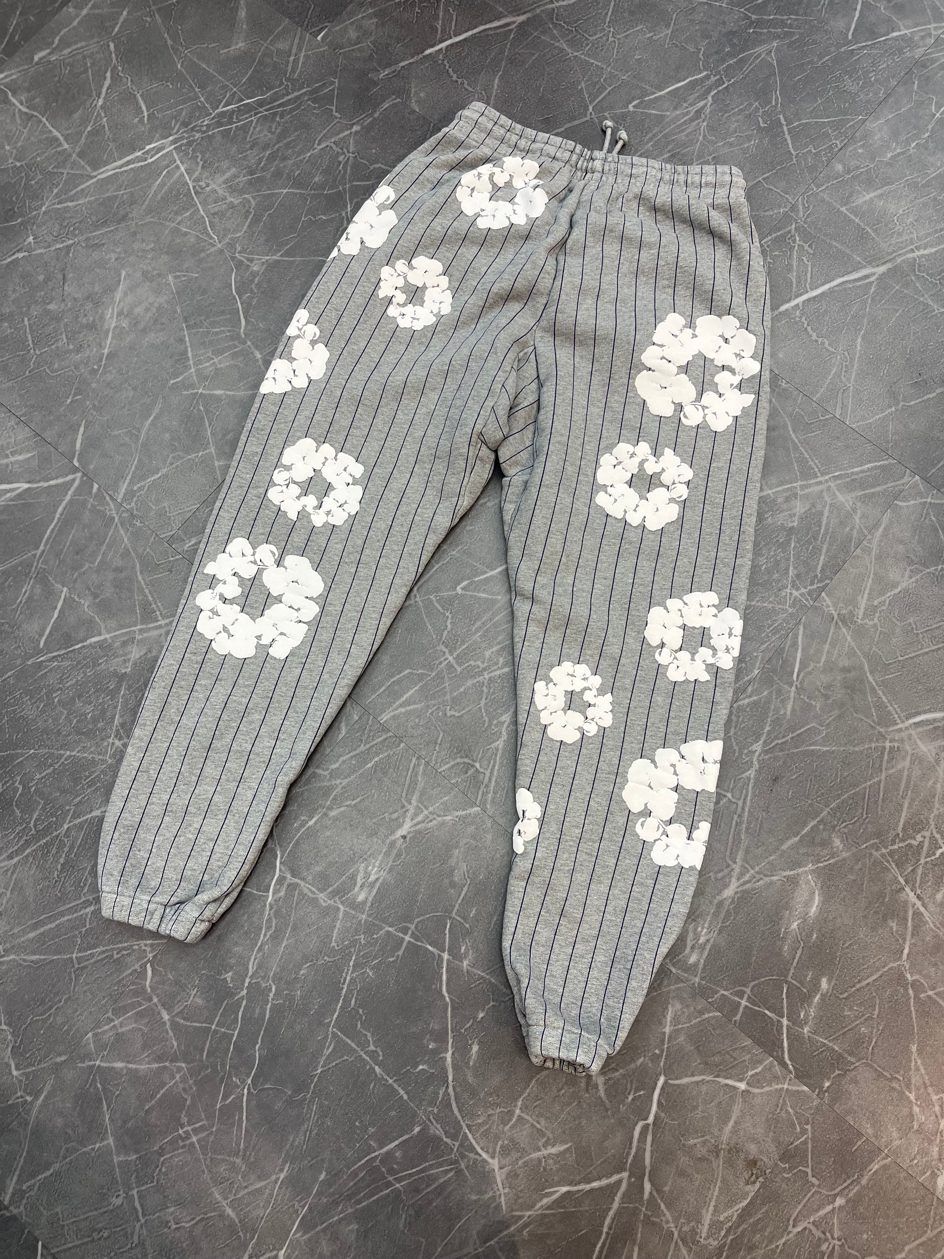 Denim Tears x Black Yankees Pinstripe Wreath Sweatpants