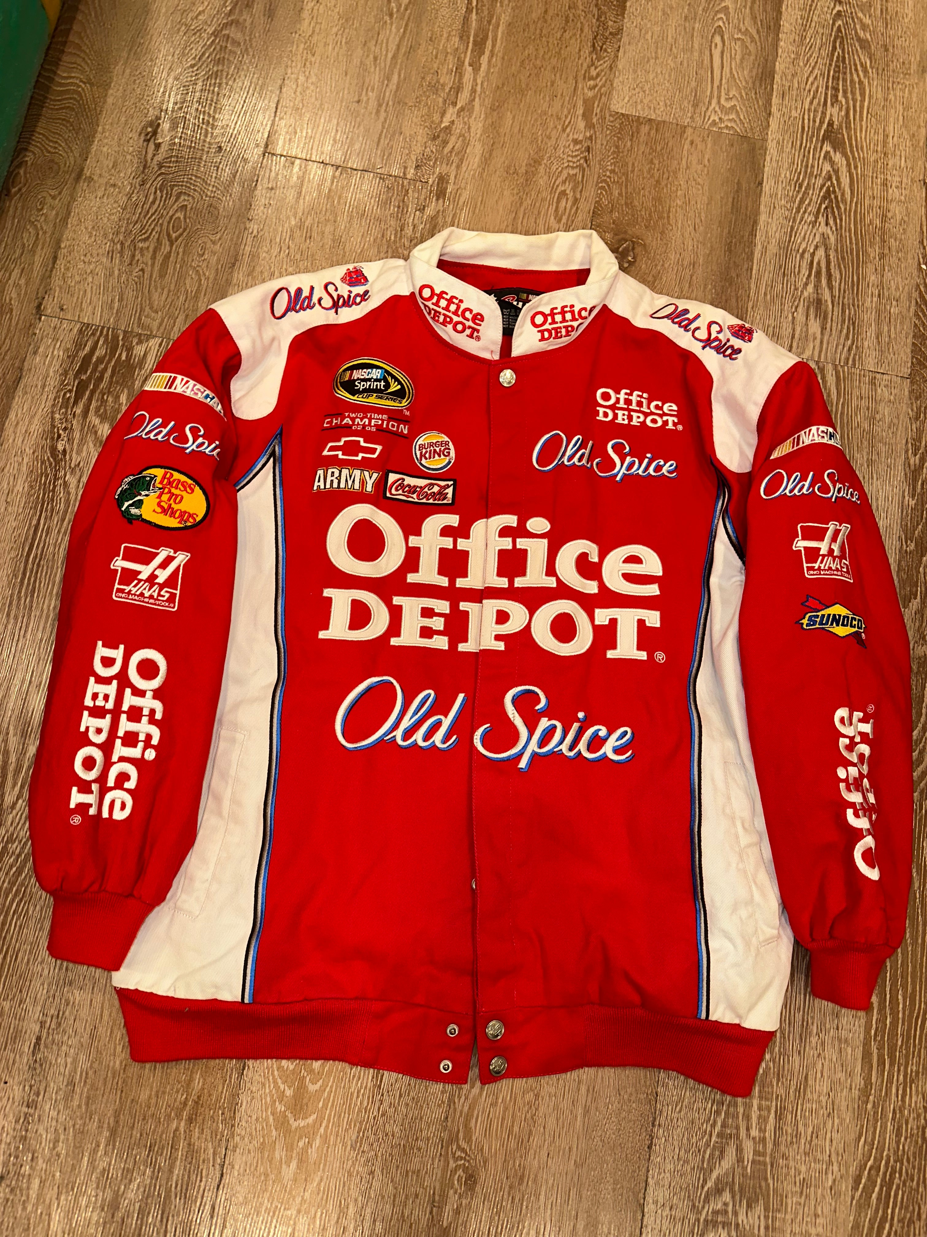 Vintage NASCAR Tony Stewart #14 Office Depot Old Spice Jacket (XL)