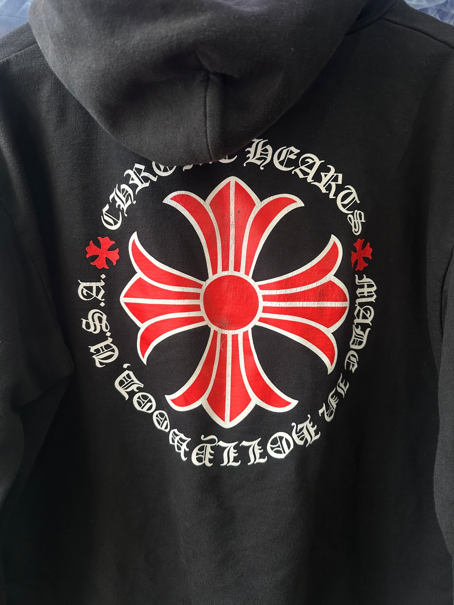 Chrome Hearts Red Cross Zip Up Hoodie