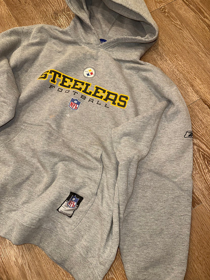 Steelers Hoodie NFL Team Apparel Early 2000s (M)