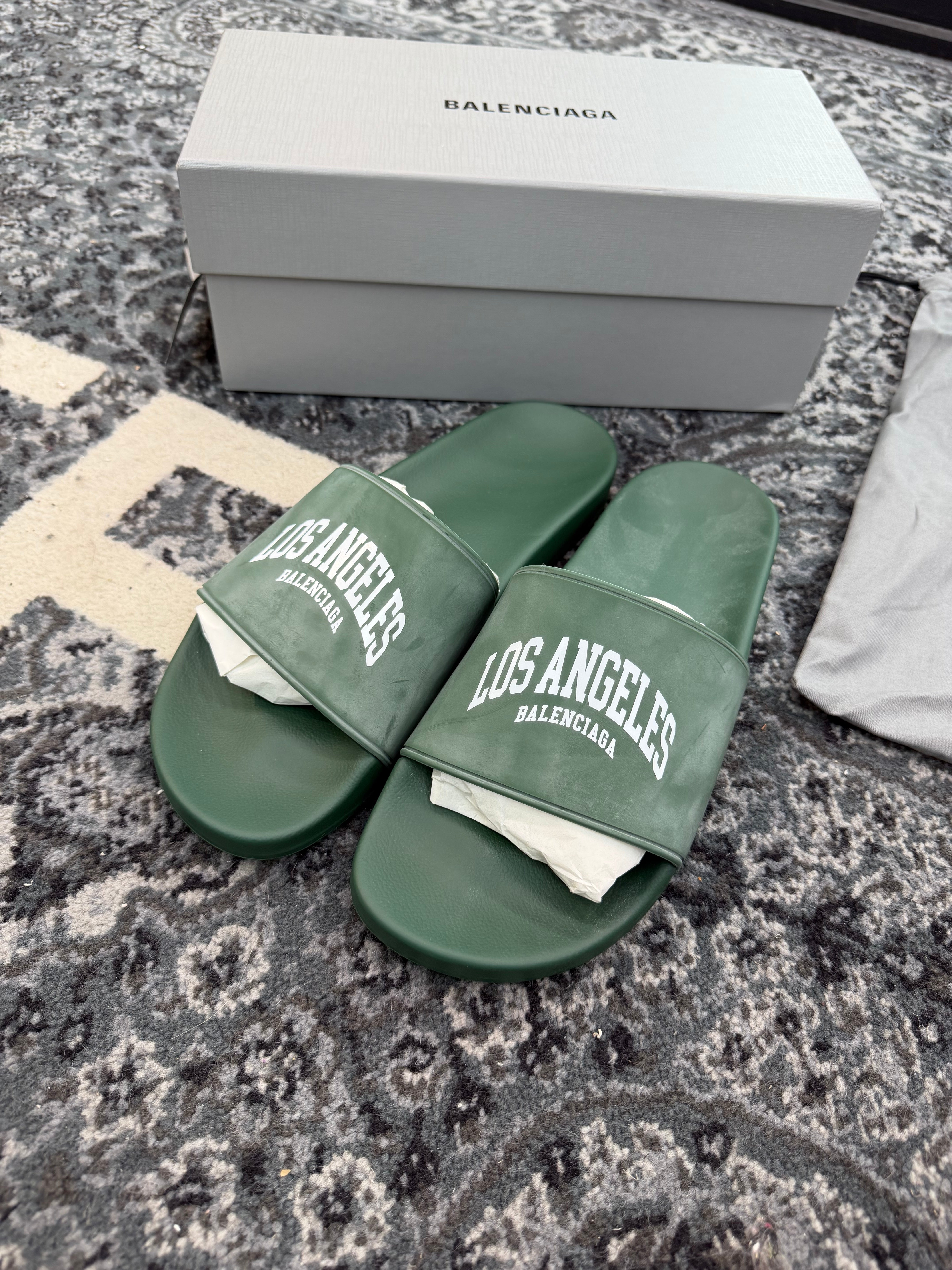 Balenciaga Los Angeles Slides “Green”