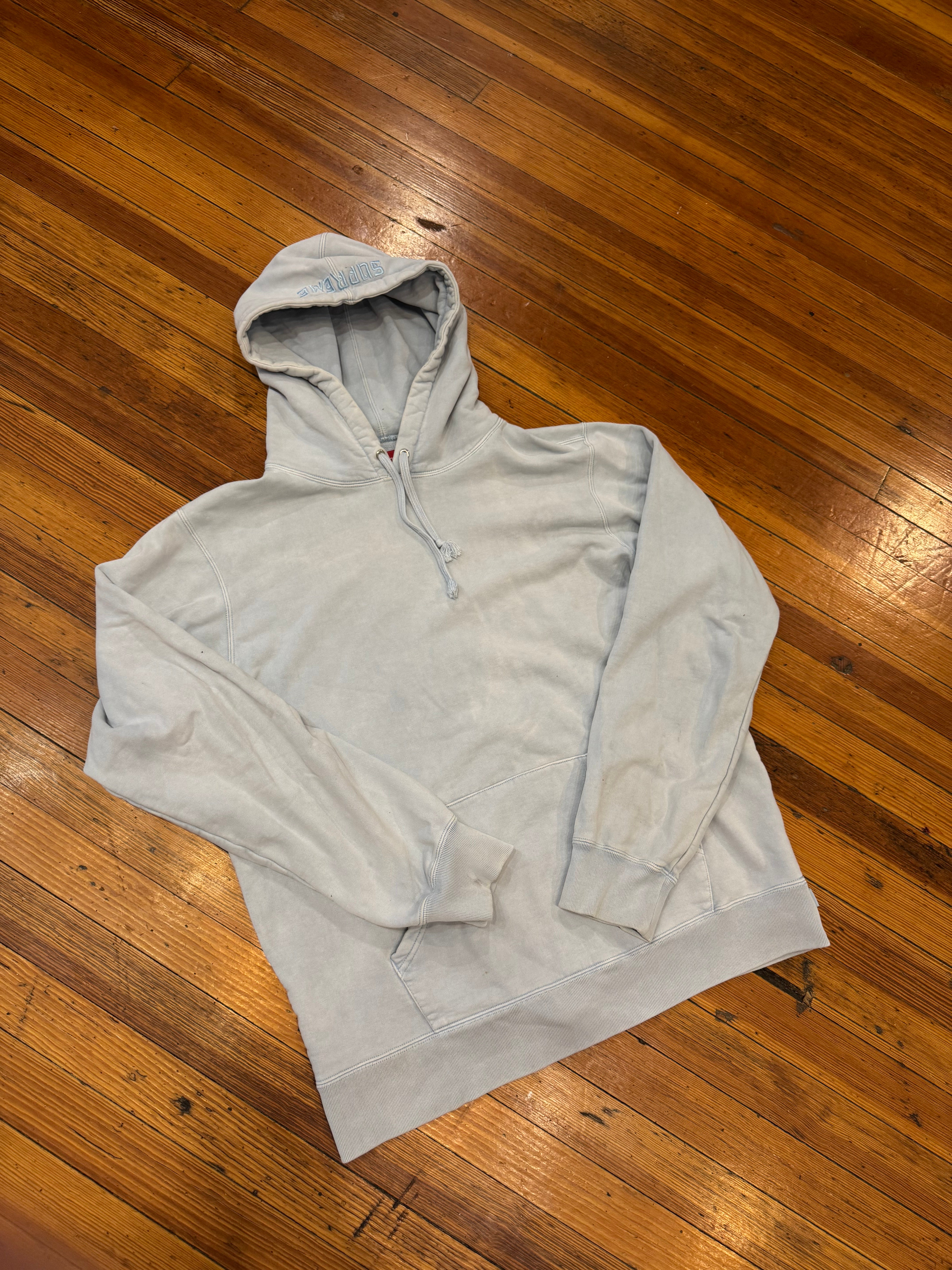 Supreme Hood Logo Hoodie “Blue”