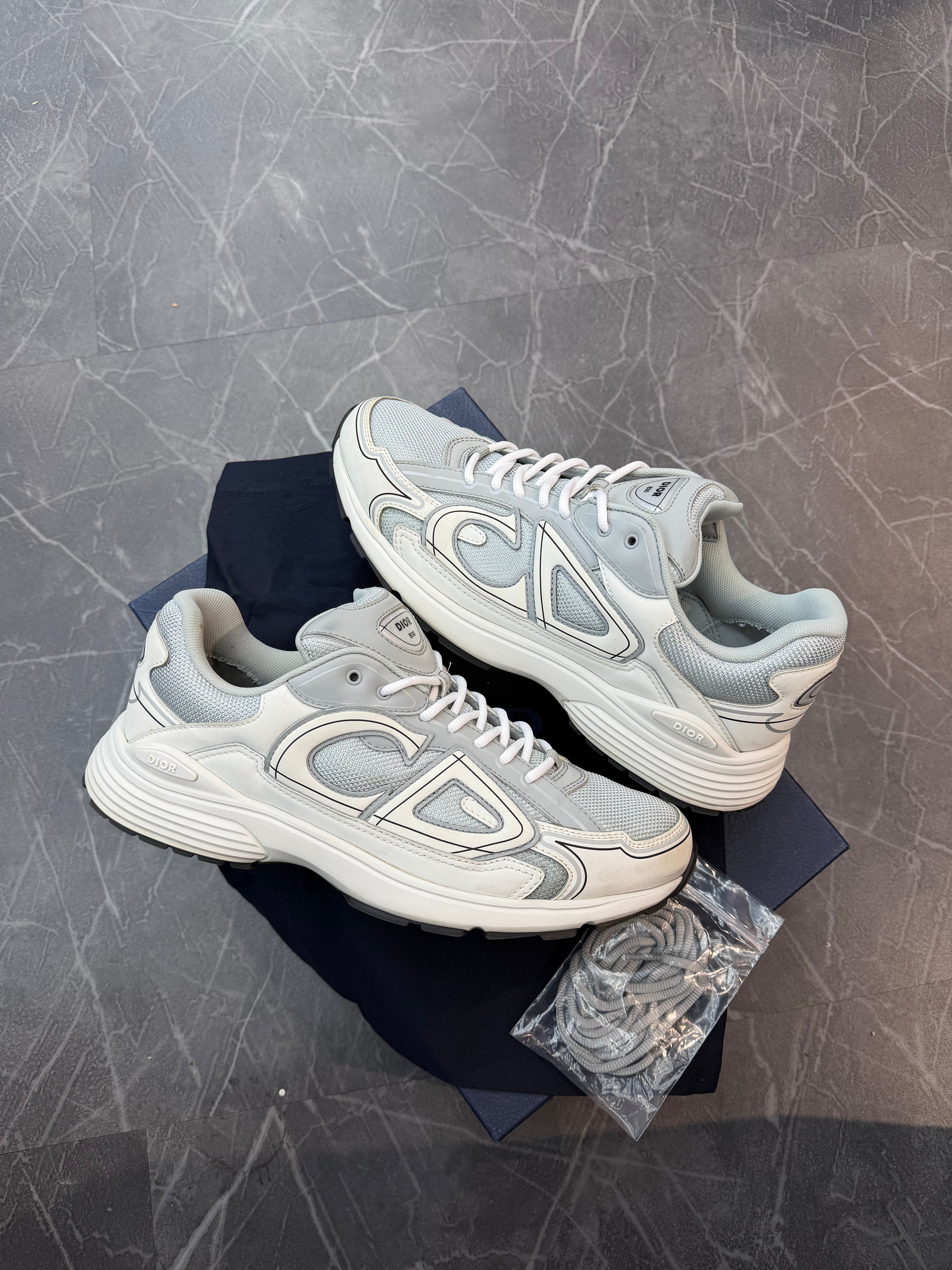 Christian Dior B30 Silver Grey White