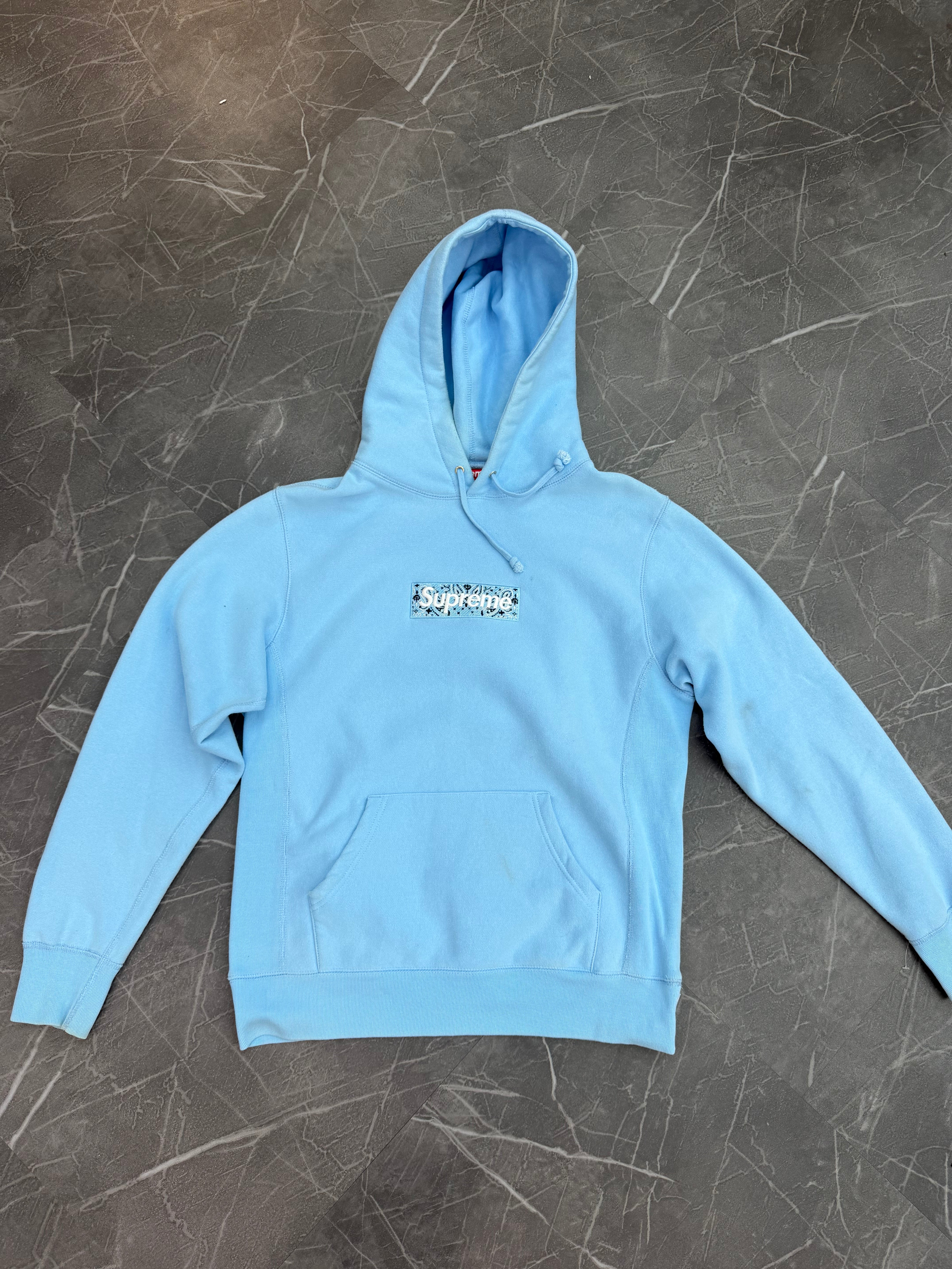 Supreme Bandana Box Logo Hoodie “Light Blue”