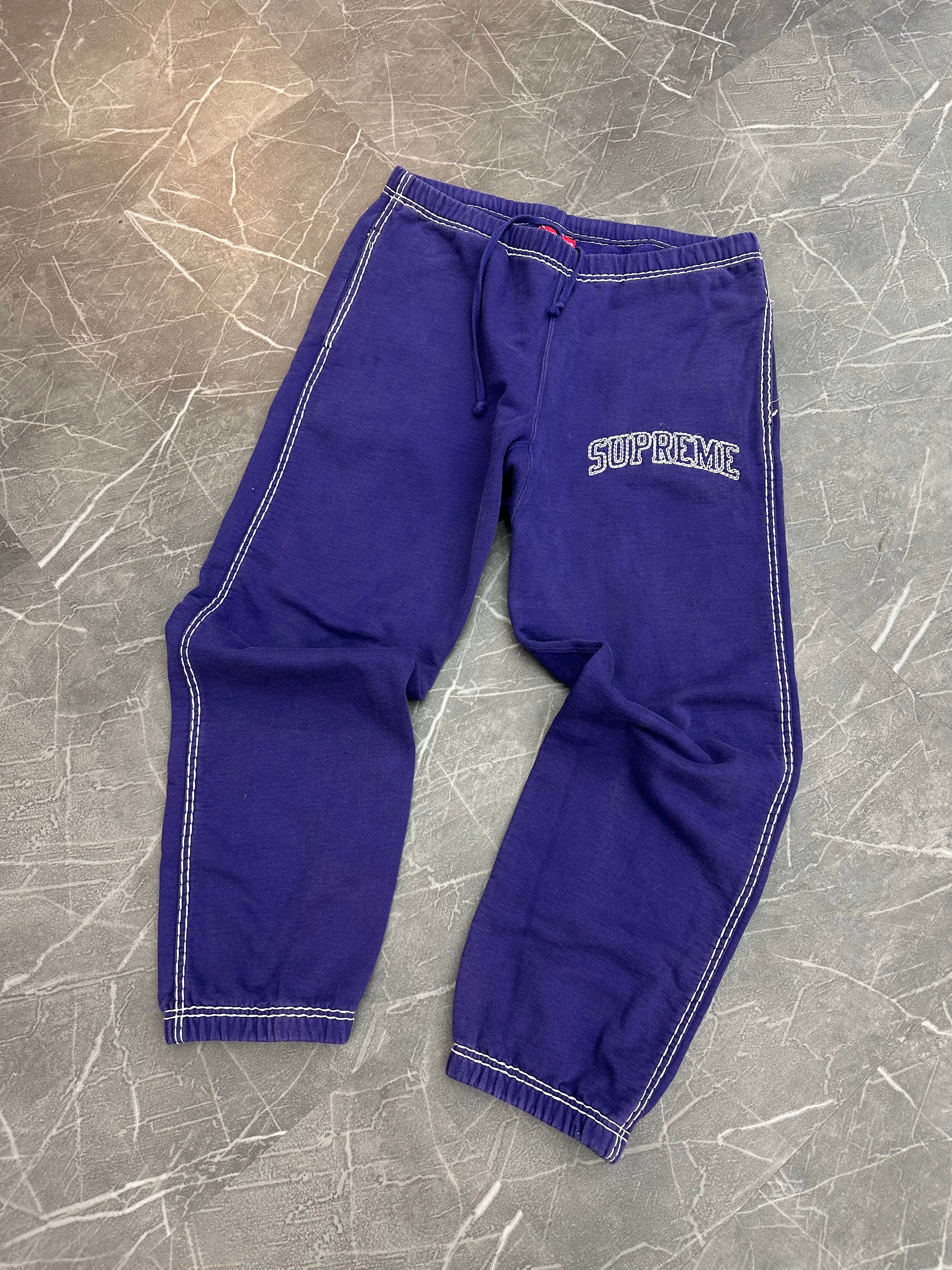 Supreme Big Stitch Sweatpants Dark Royal