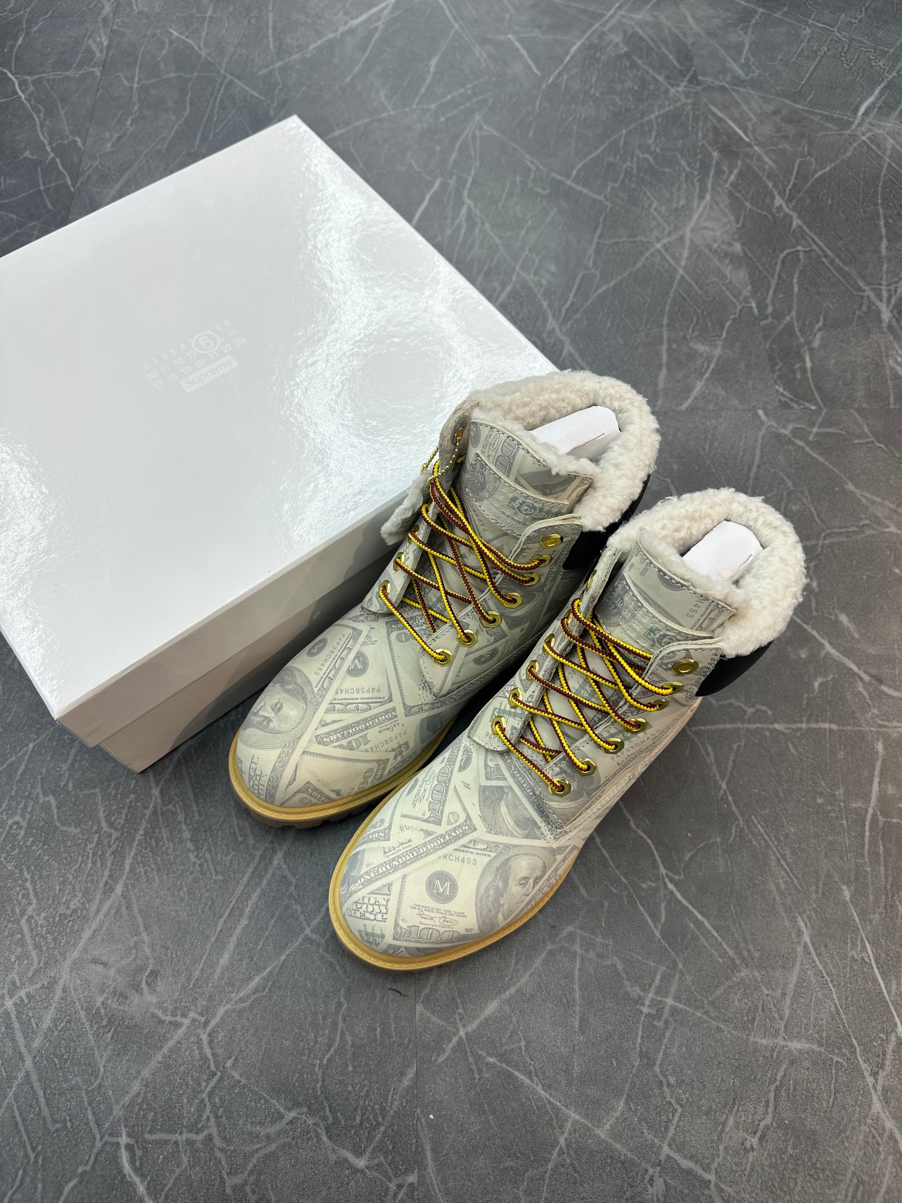 Timberland 6” Boot Supreme X MM6 Maison Margiela “$100 Bills”