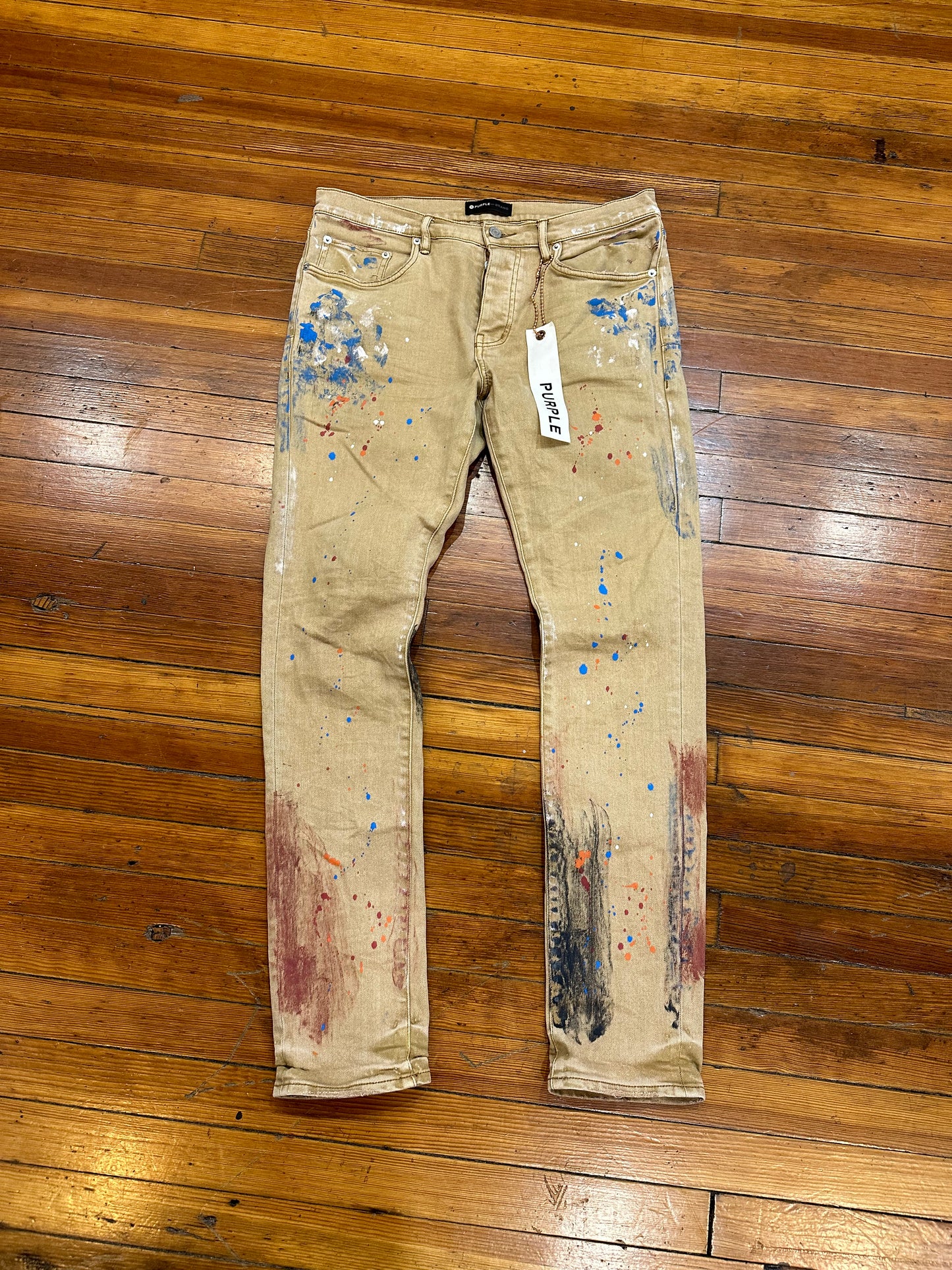 Purple Brand Jeans “Tan Splatter”