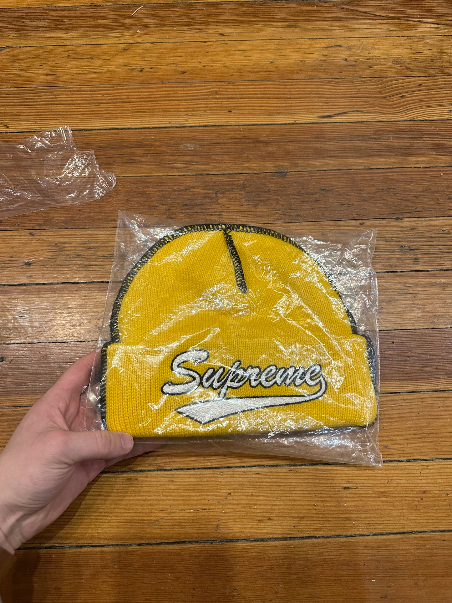 Supreme Beanie “Yellow / Black Stitch”