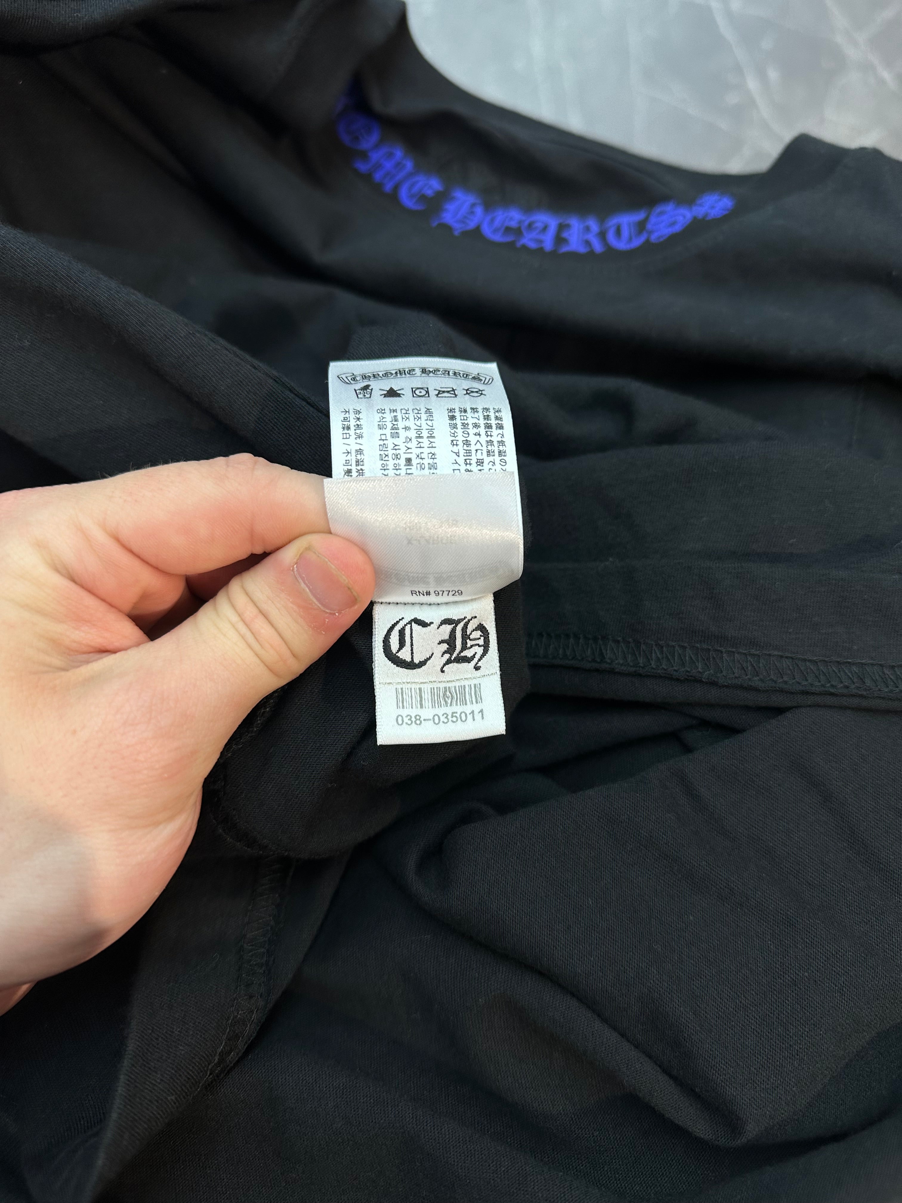 Chrome Hearts 1988 Neck Logo Long Sleeve Blue