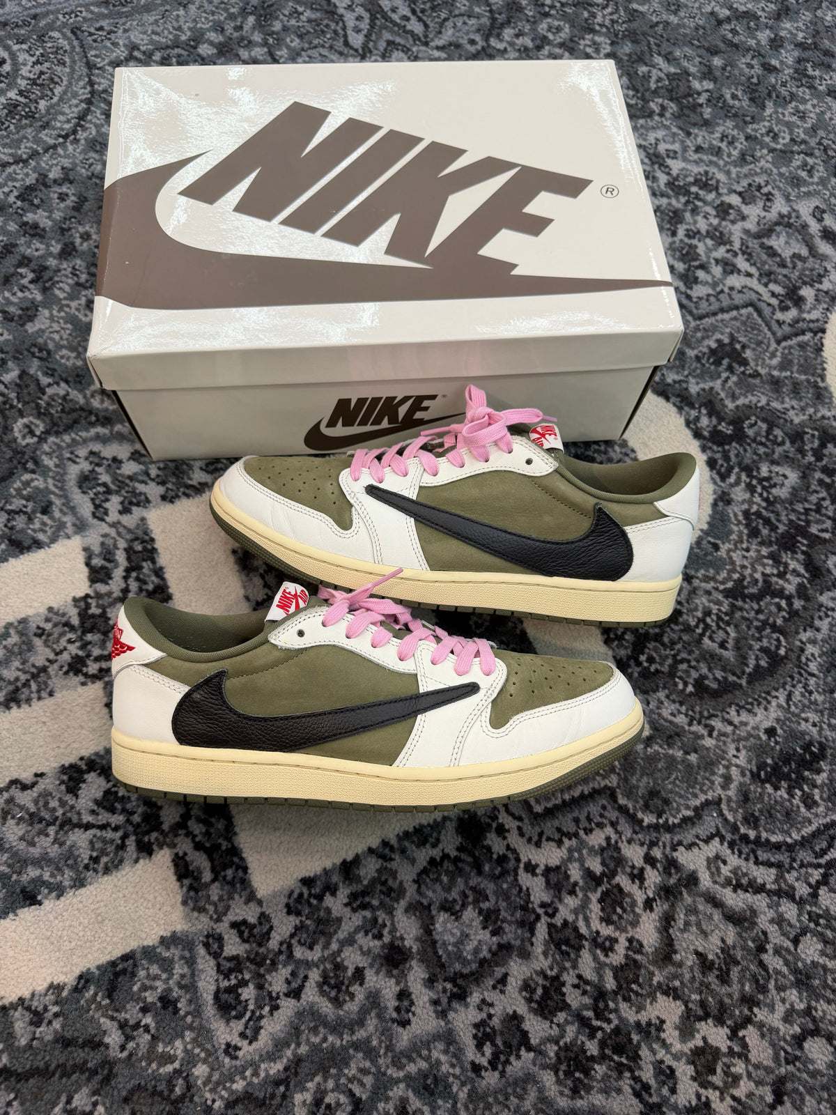 Jordan 1 Low Travis Scott “Medium Olive” (Size 10.5) (Lightly Worn) - Image 1