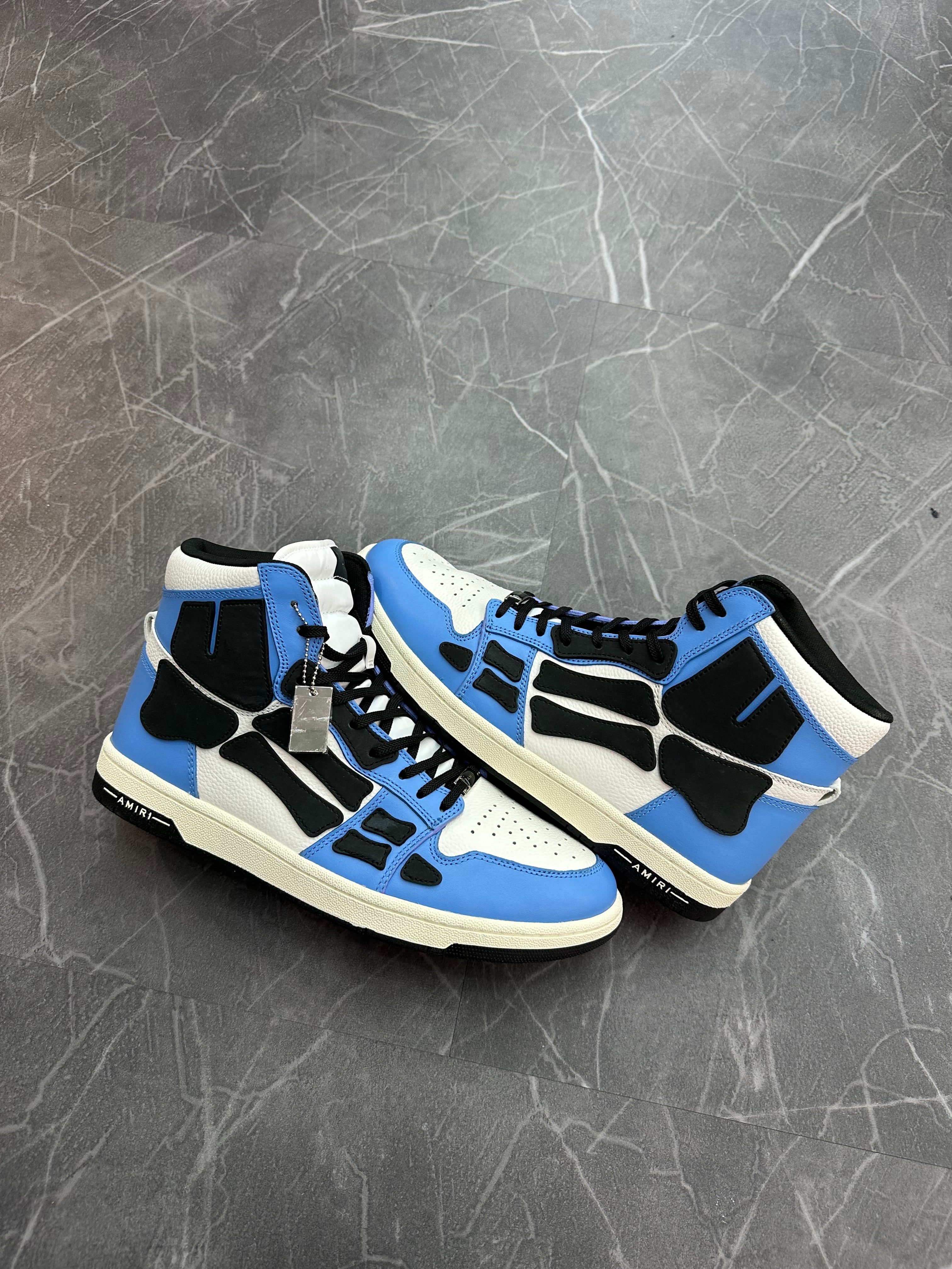 AMIRI Skeleton High Top Blue