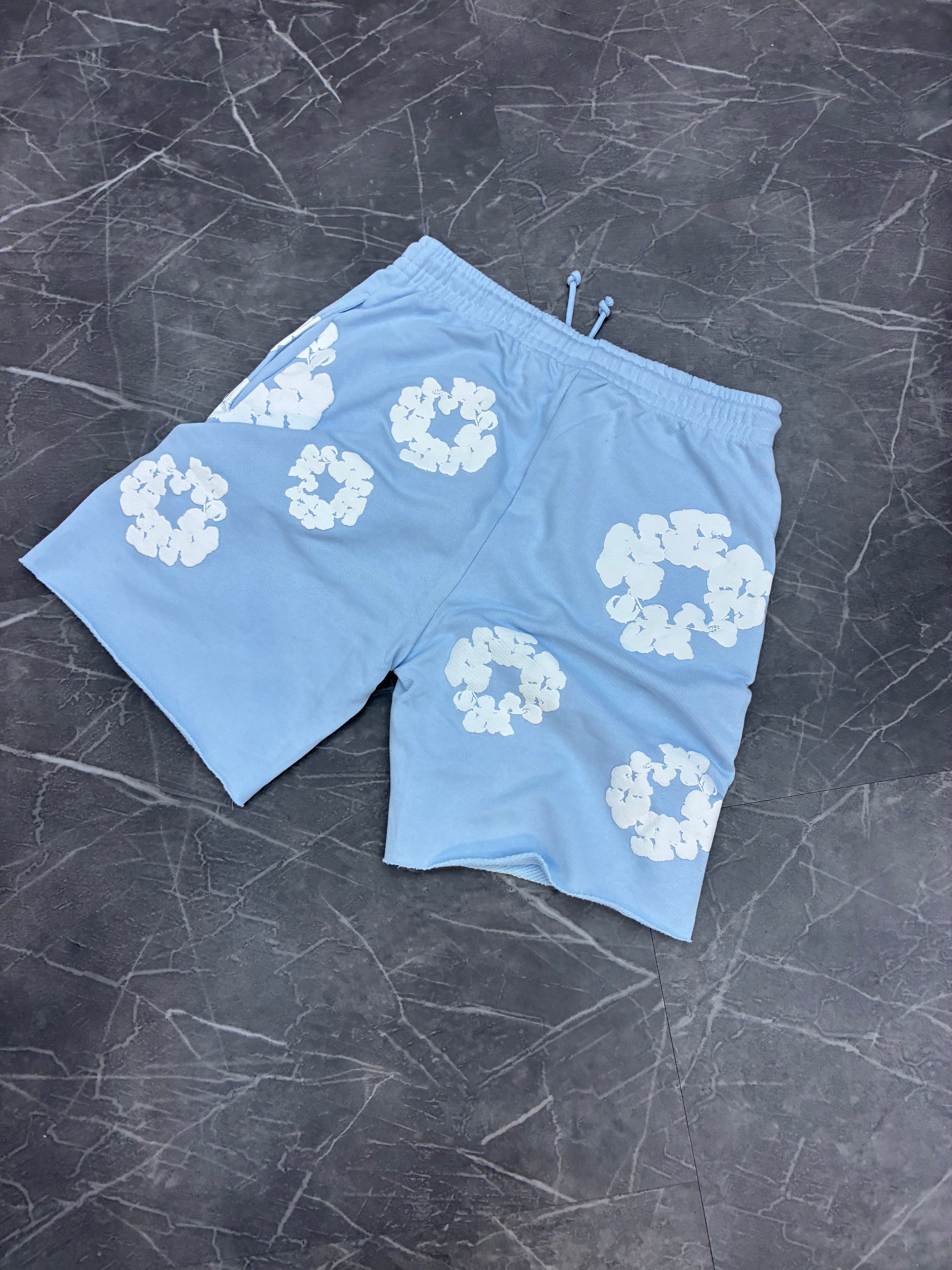 Denim Tears Cotton Wreath Sweat Shorts “Powder Blue”
