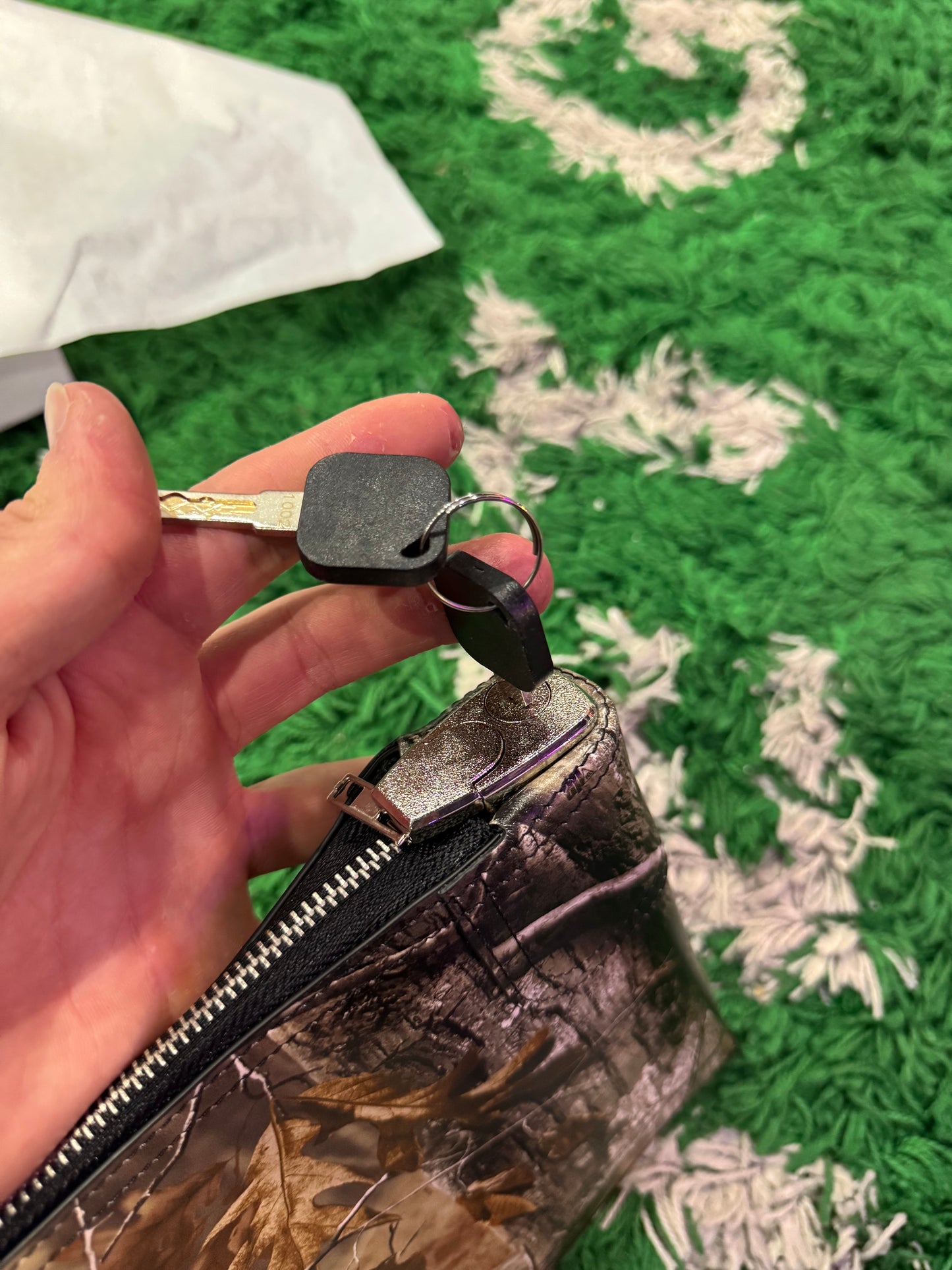 Supreme Leather Money Bag “Realtree Hardwoods Camo”