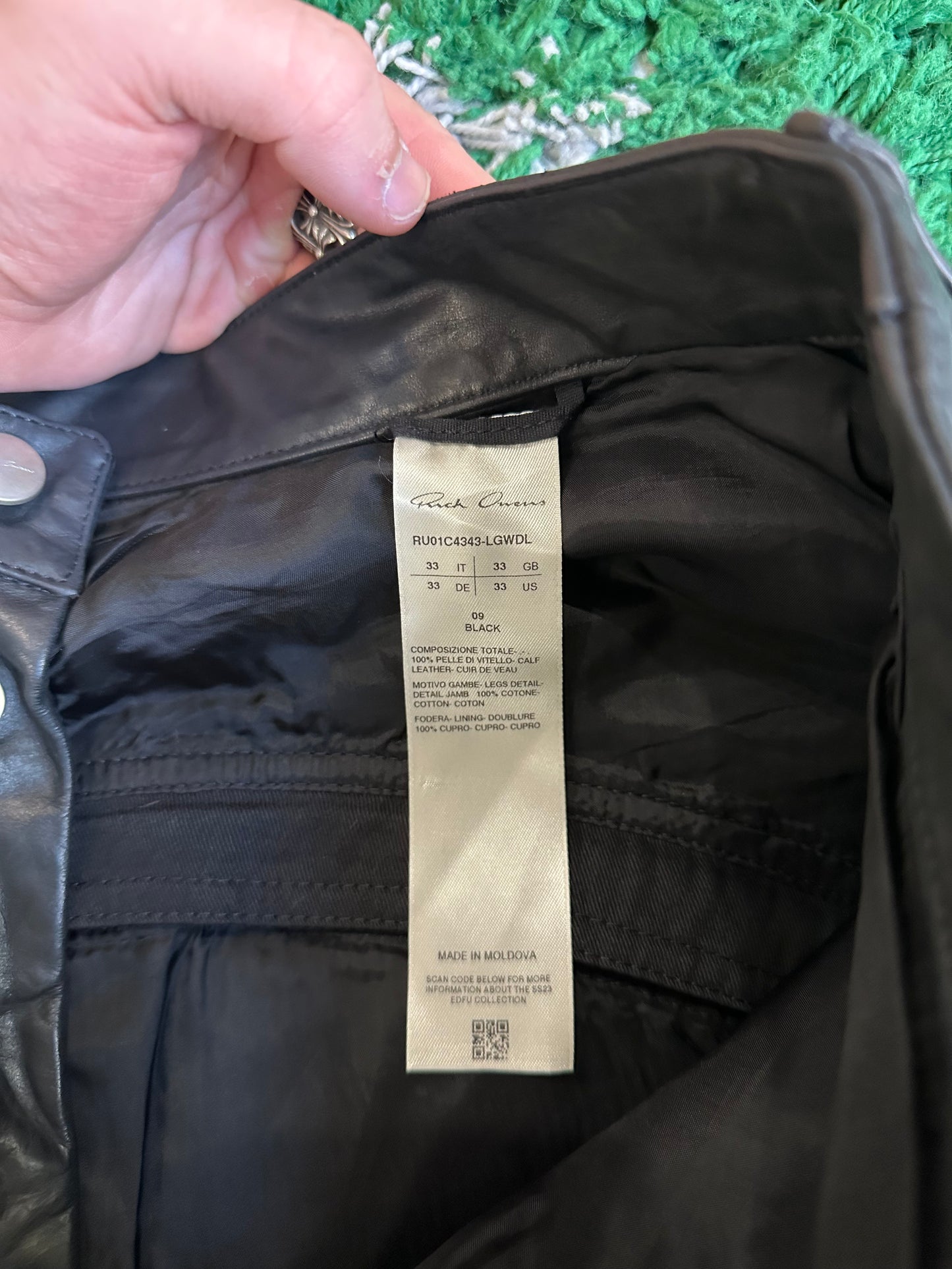 Rick Owens Black Hollywood Bolan Banana Jeans