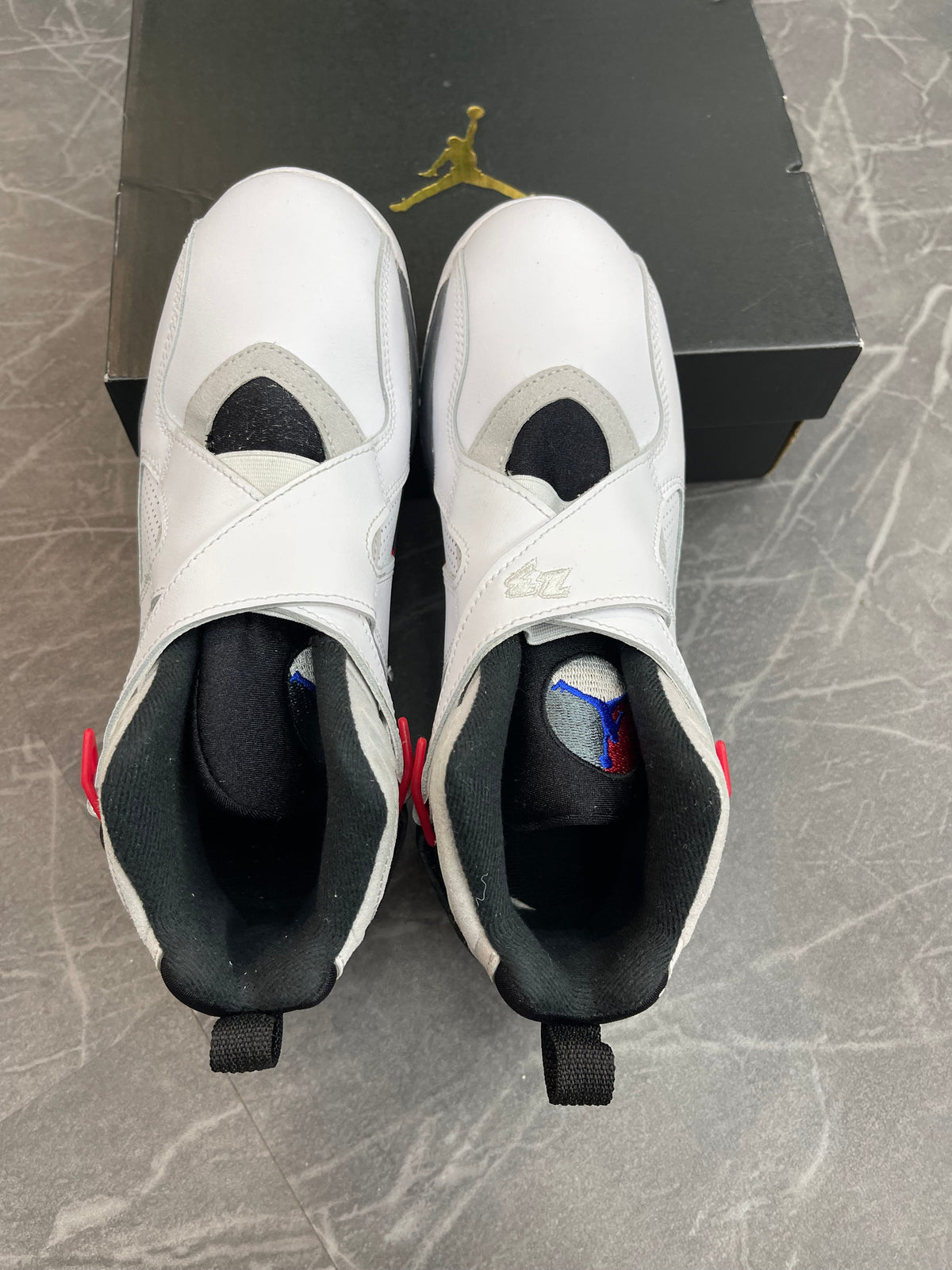 Jordan 8 “White True Red” (Size 3Y) (Lightly Worn) - Image 3