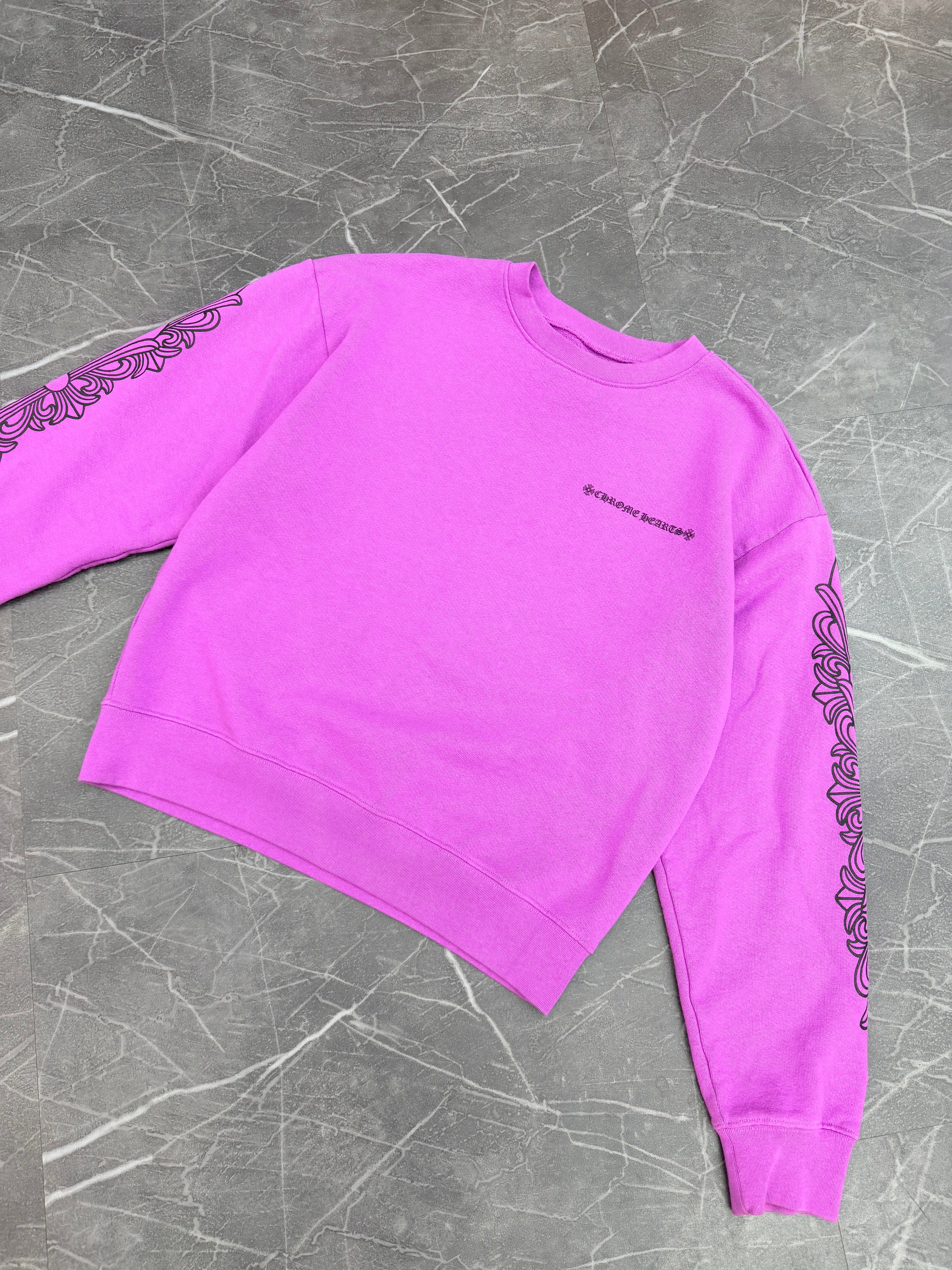 Chrome Hearts Matty Boy Spider Web Crewneck “Purple”