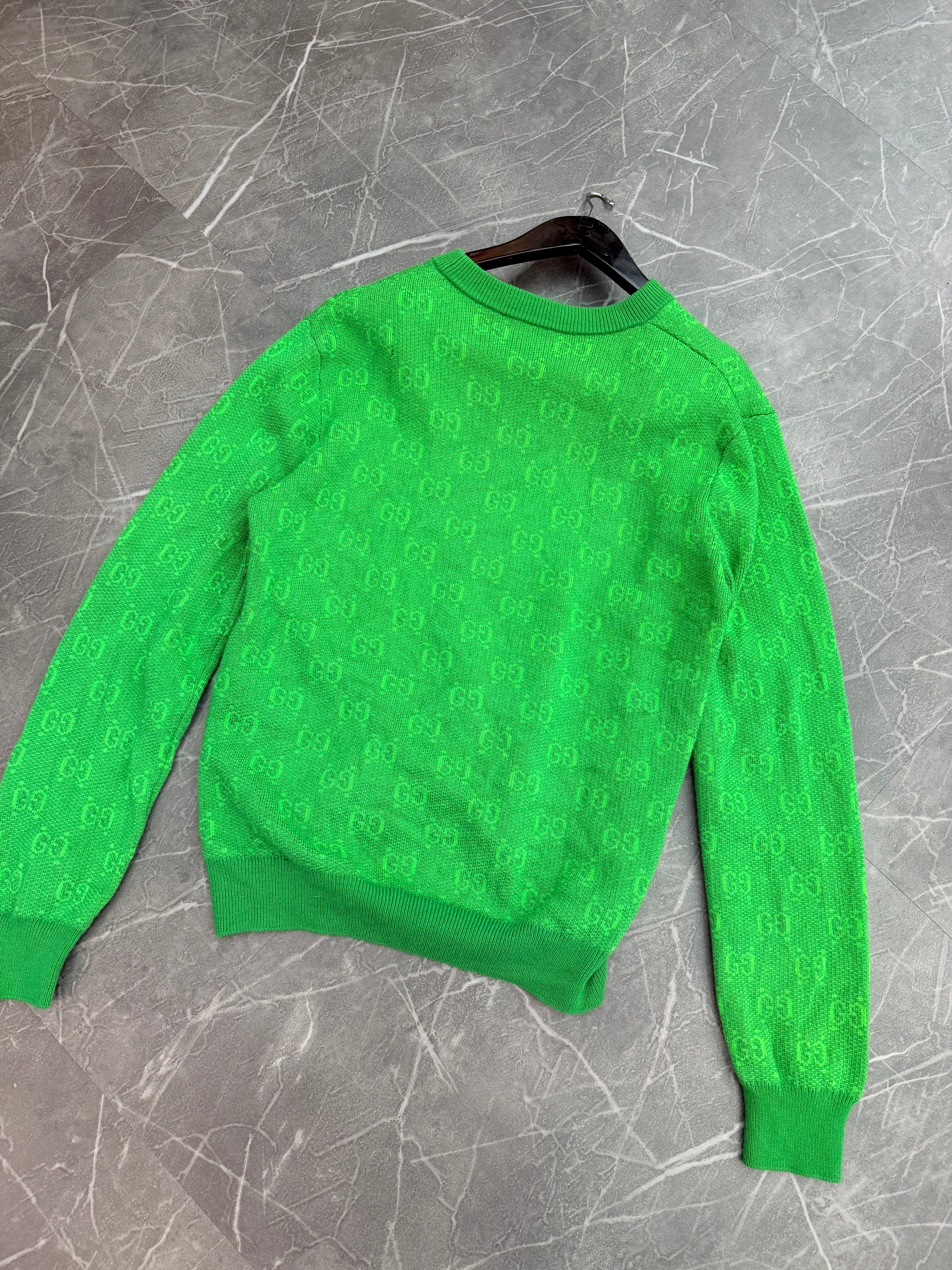 Gucci GG Wool Jacquard Sweater “Green”