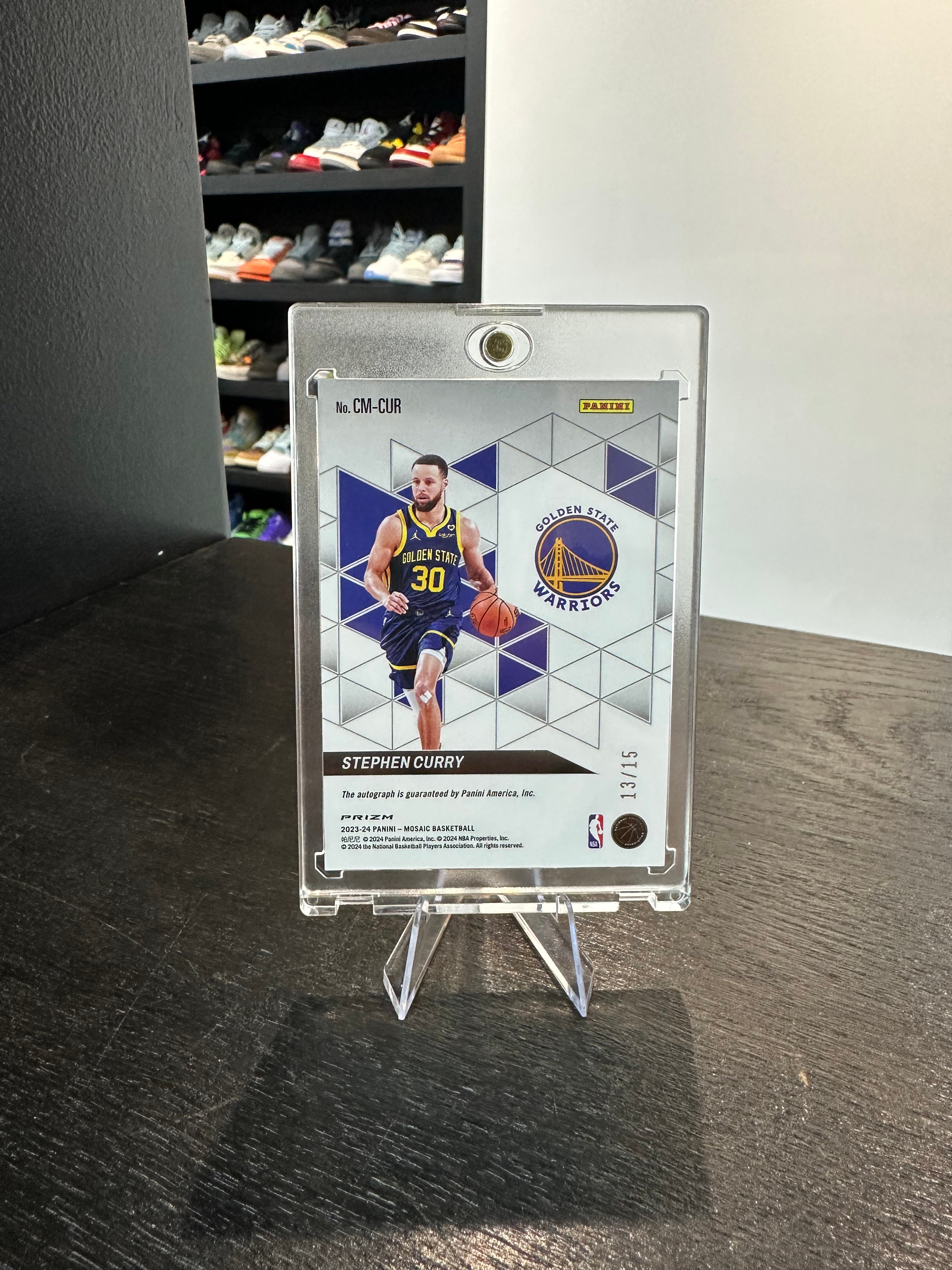 2023-24 Mosaic Stephen Curry Auto #CM-CUR Collage White Mosaic /15