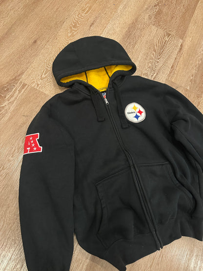 Pittsburg Steelers Zip Up Stitched Back Hit NFL (M)