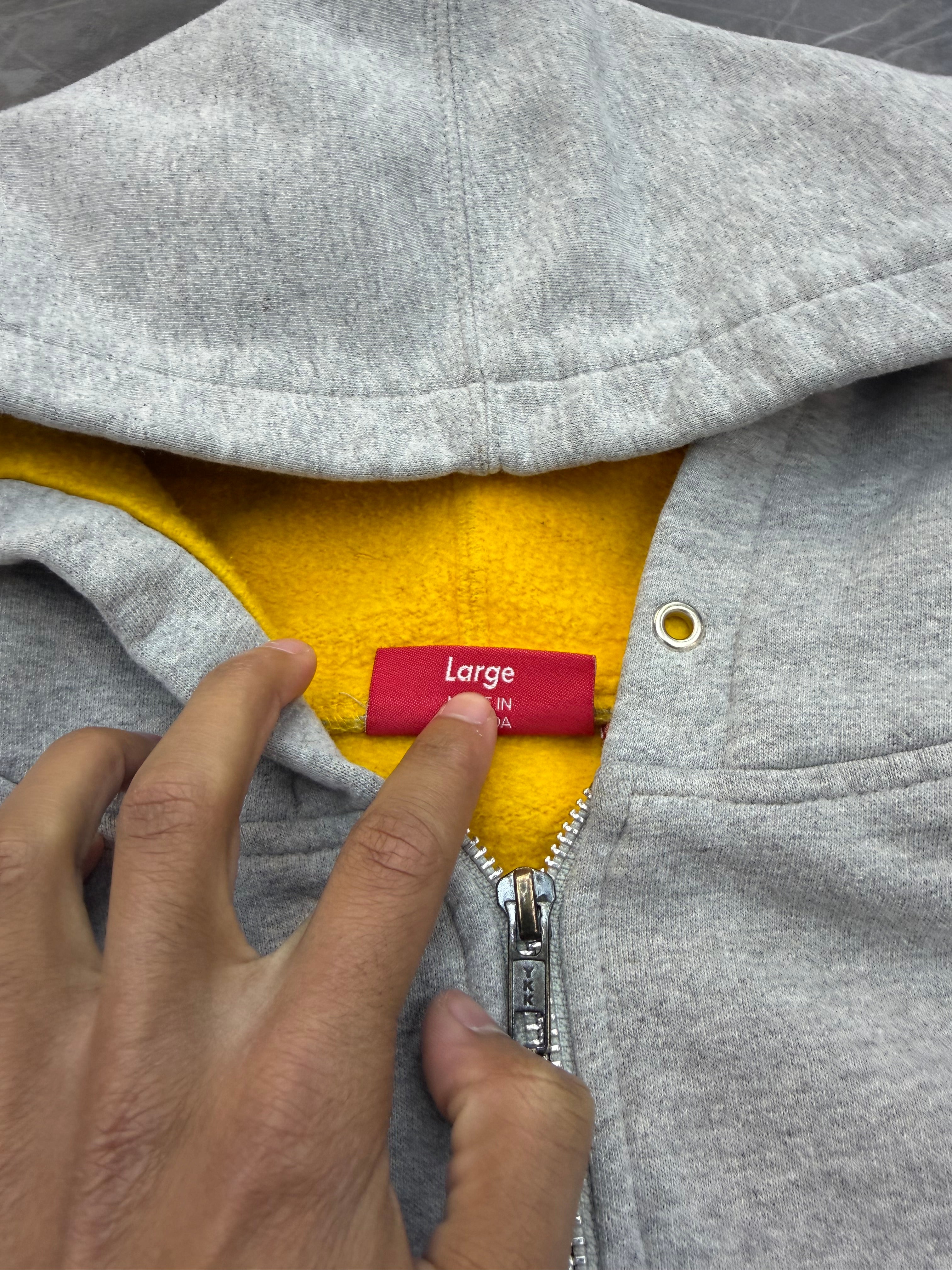 Supreme Zip-Up Mini Box Logo “Heather Grey”