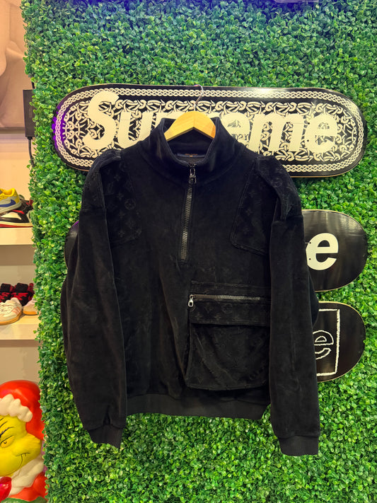 Louis Vuitton LV Virgil Velour Cargo Pocket Quarter Zip