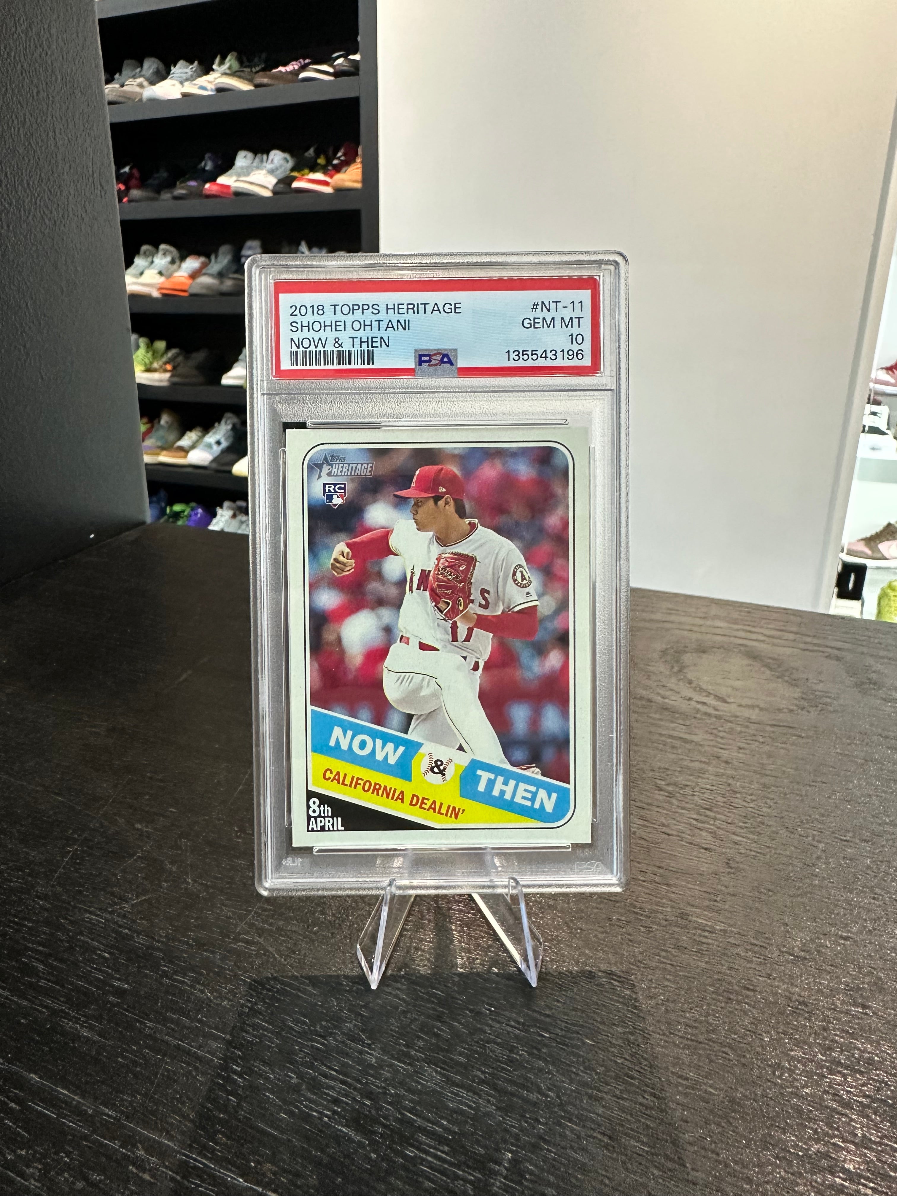 2018 Topps Heritage Shohei Ohtani RC #NT-11 Now & Then PSA 10