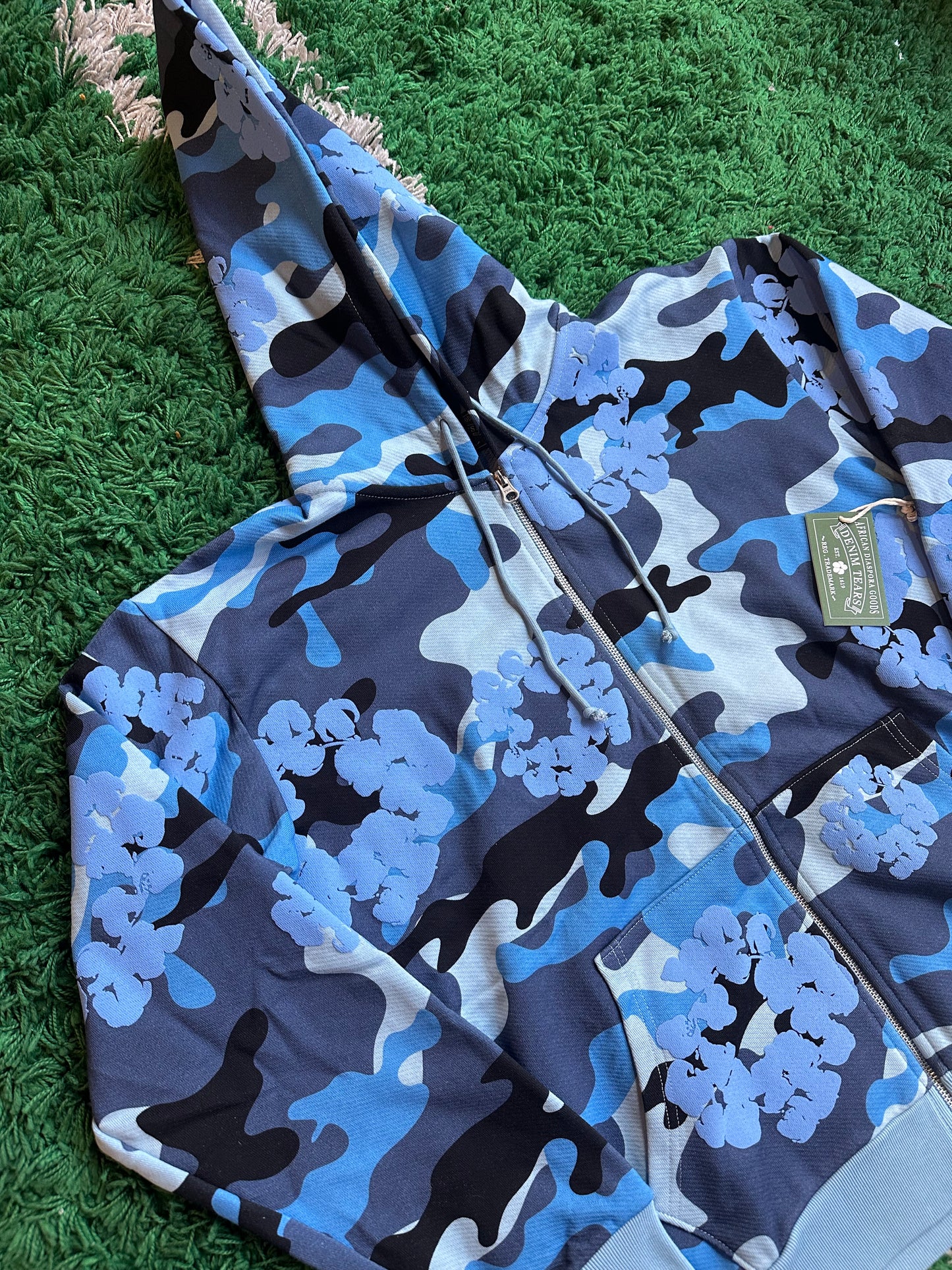 Denim Tears Cotton Wreath Zip Up “Blue Camo”