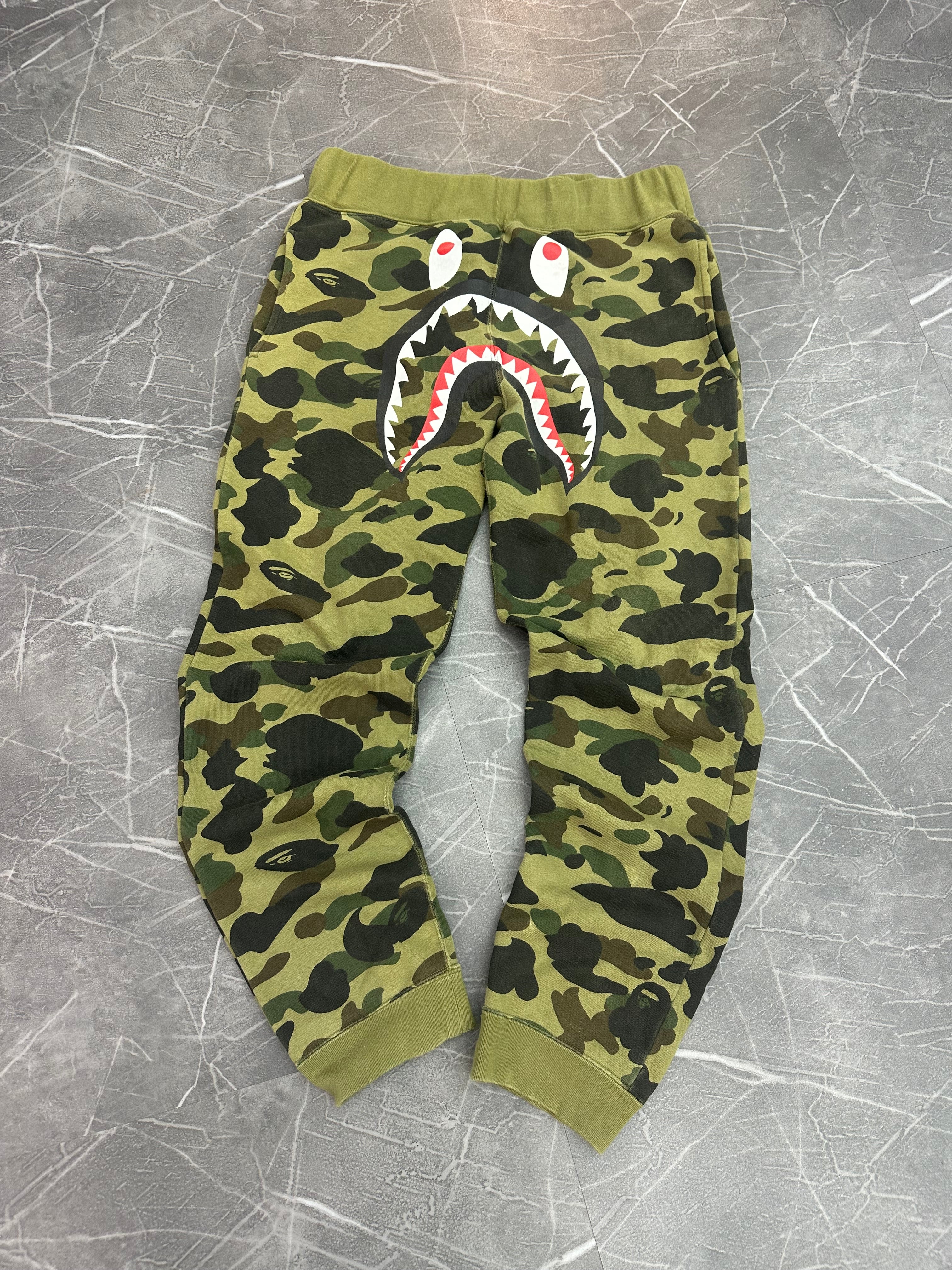 BAPE Camo Shark Sweatpants SS22 Green