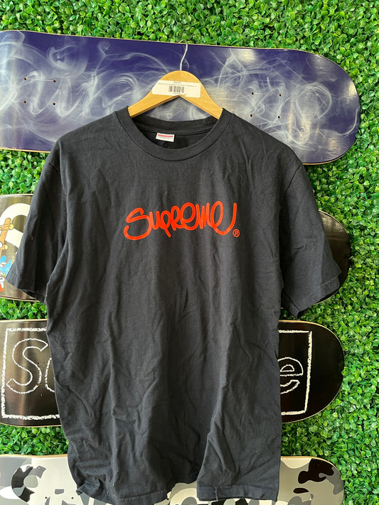 Supreme Handstyle Logo Tee “Navy”