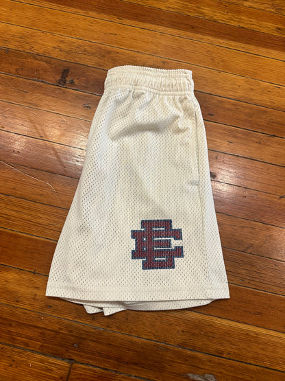 Eric Emanuel Shorts “Buttercream /Maroon Logo”