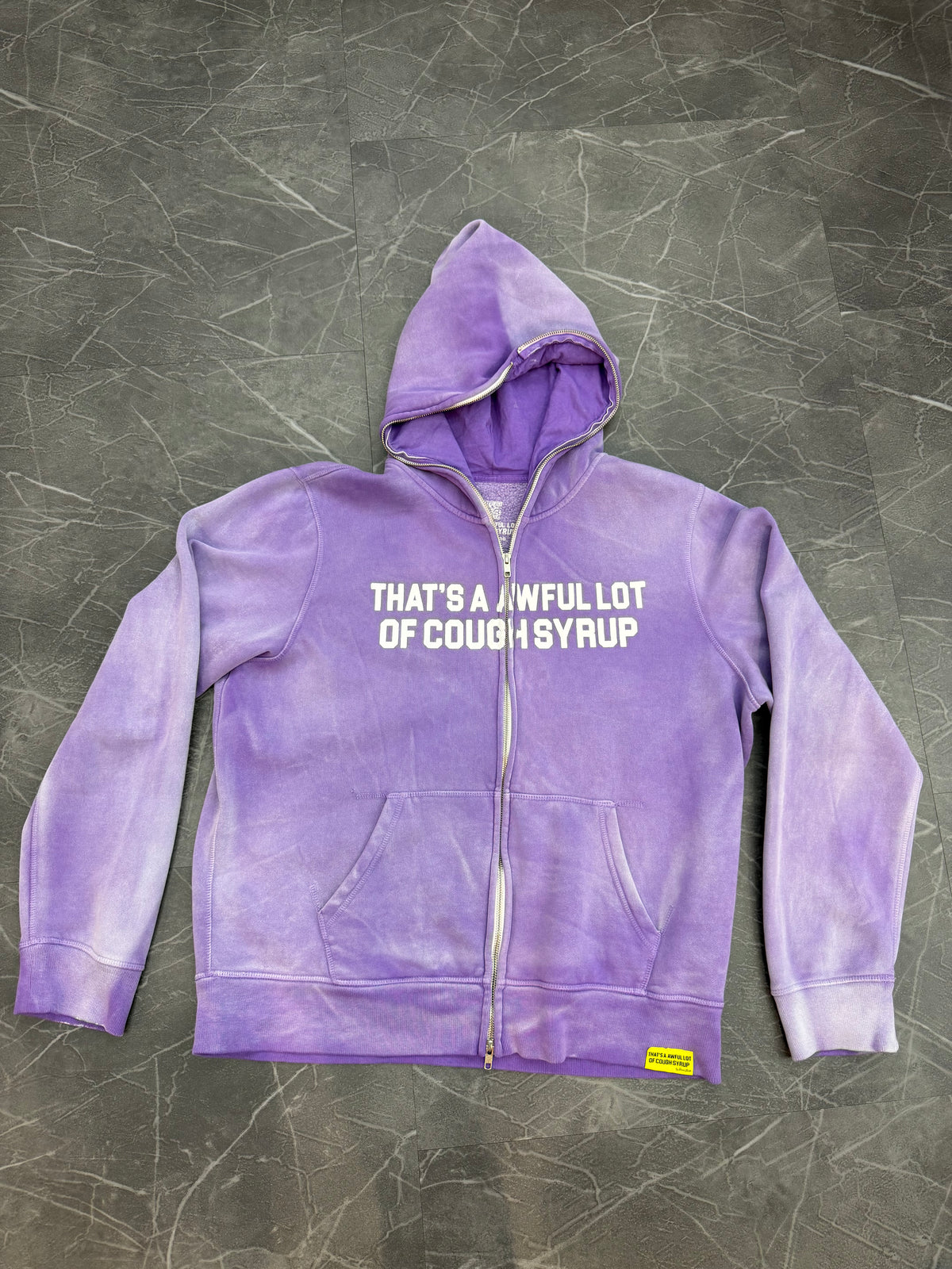 That’s An Awful Lot Of Cough Syrup Zip Up “Purple Wash”