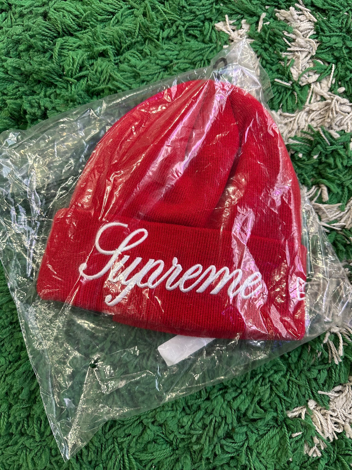 Supreme Script Beanie “Red”