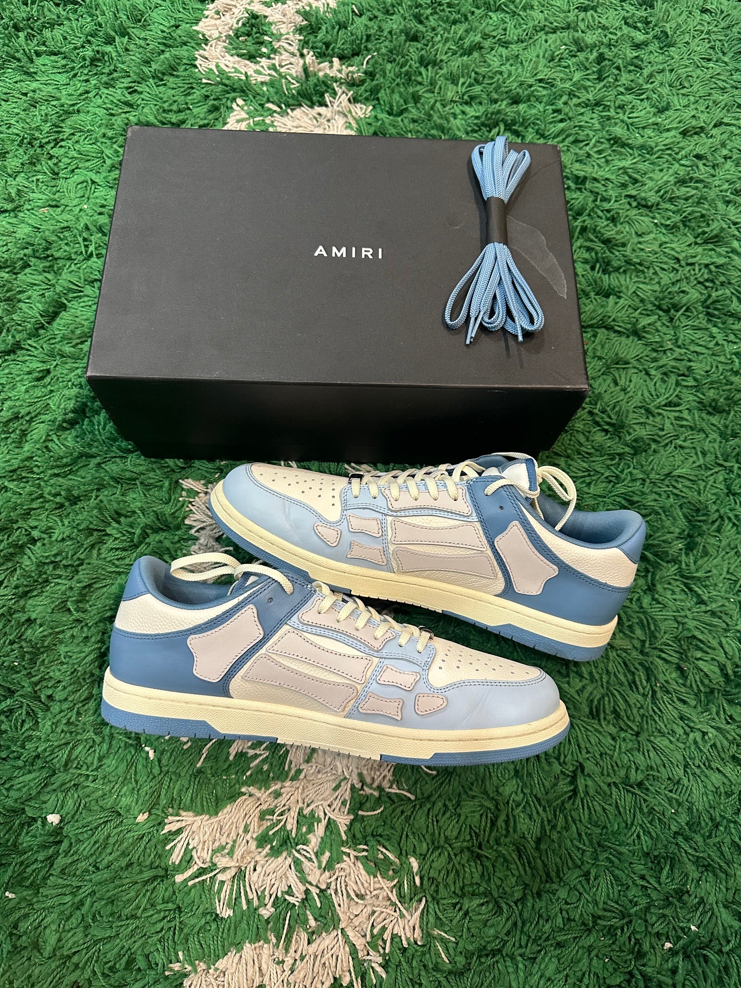 Amiri Bone Low “White Blue”