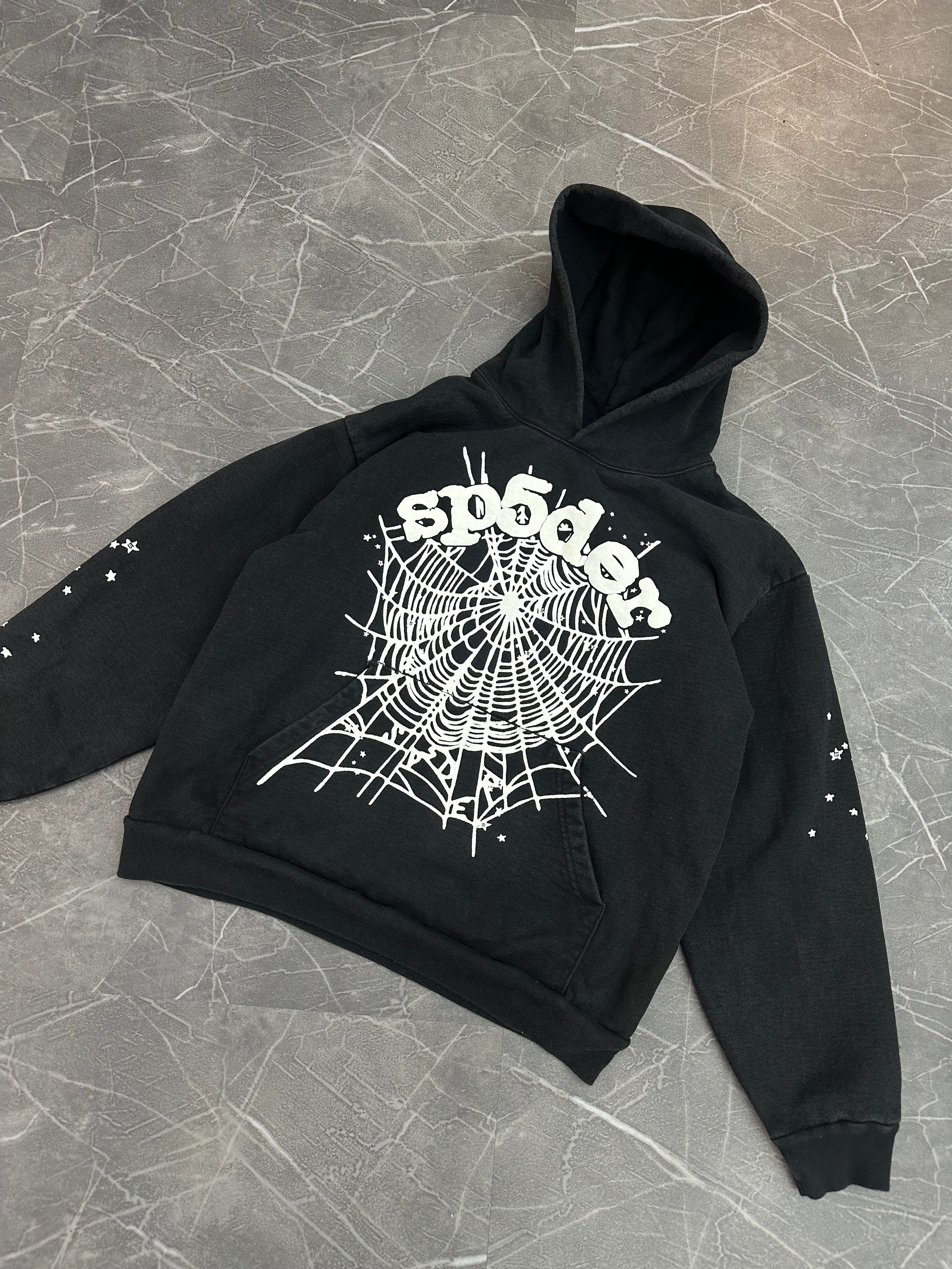 Sp5der Hoodie OG Web “Black”
