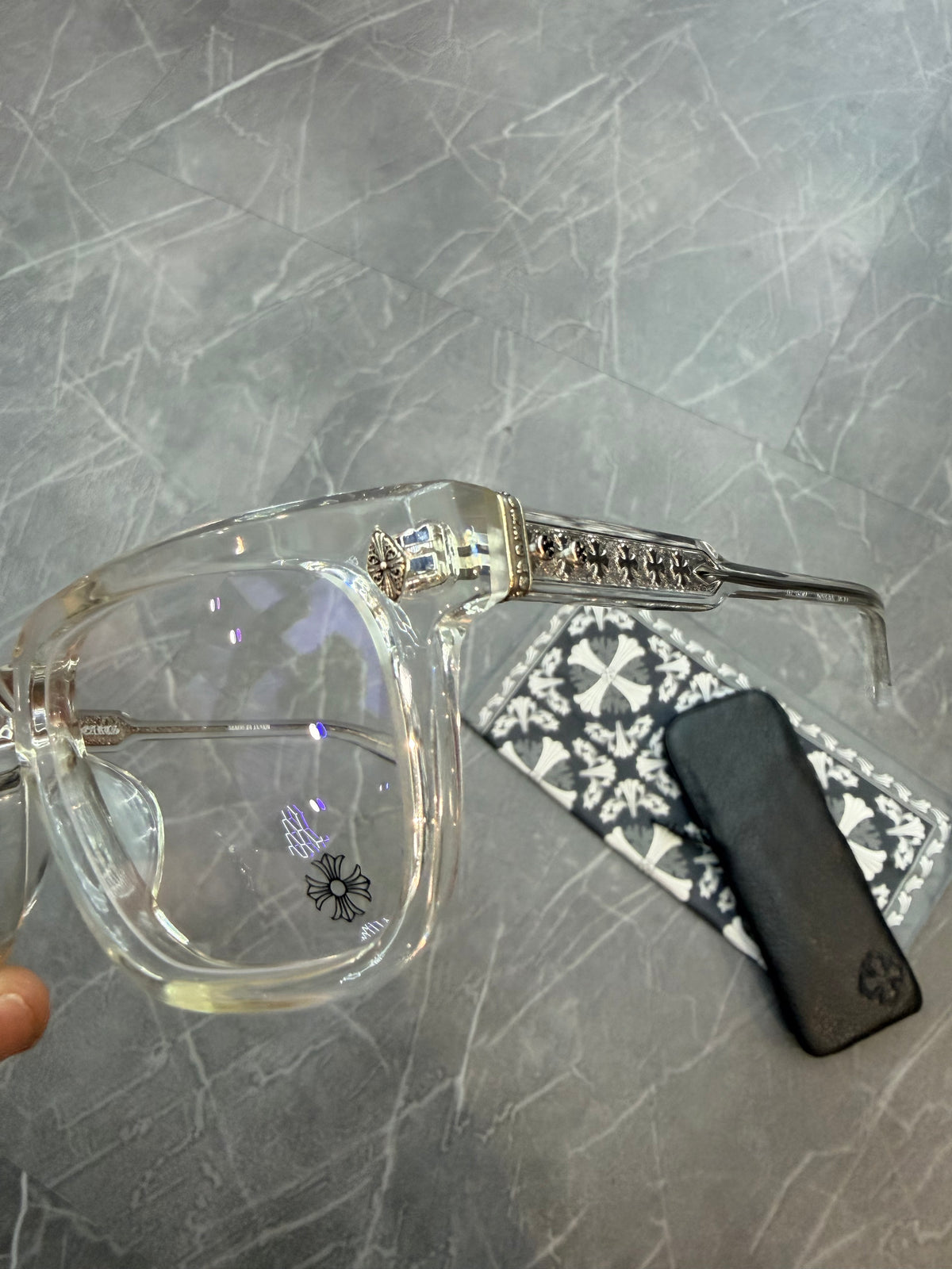 Chrome Hearts Ambidixtrous Clear Frame Glasses