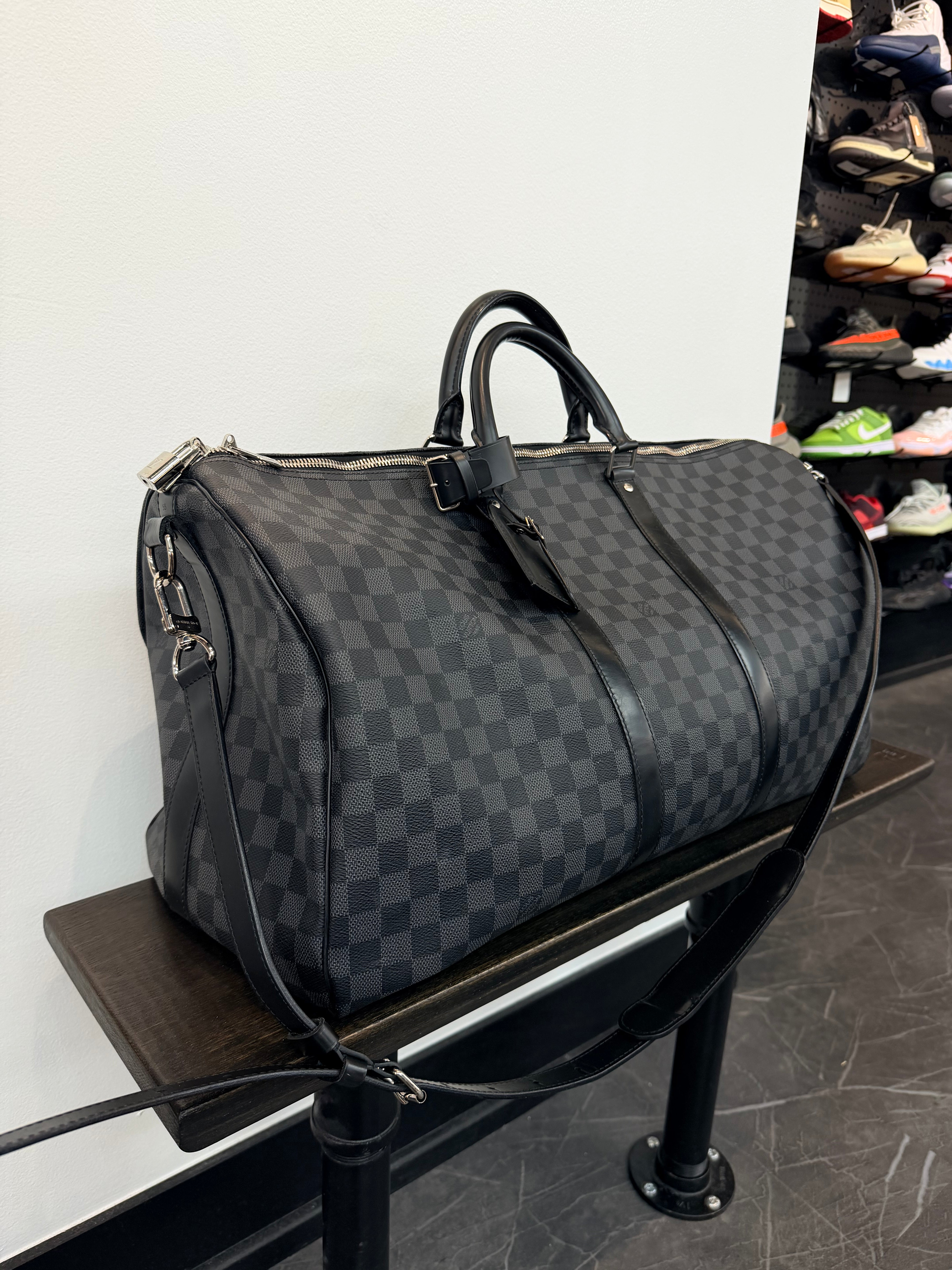 Louis Vuitton Black Monogram Duffle Bag