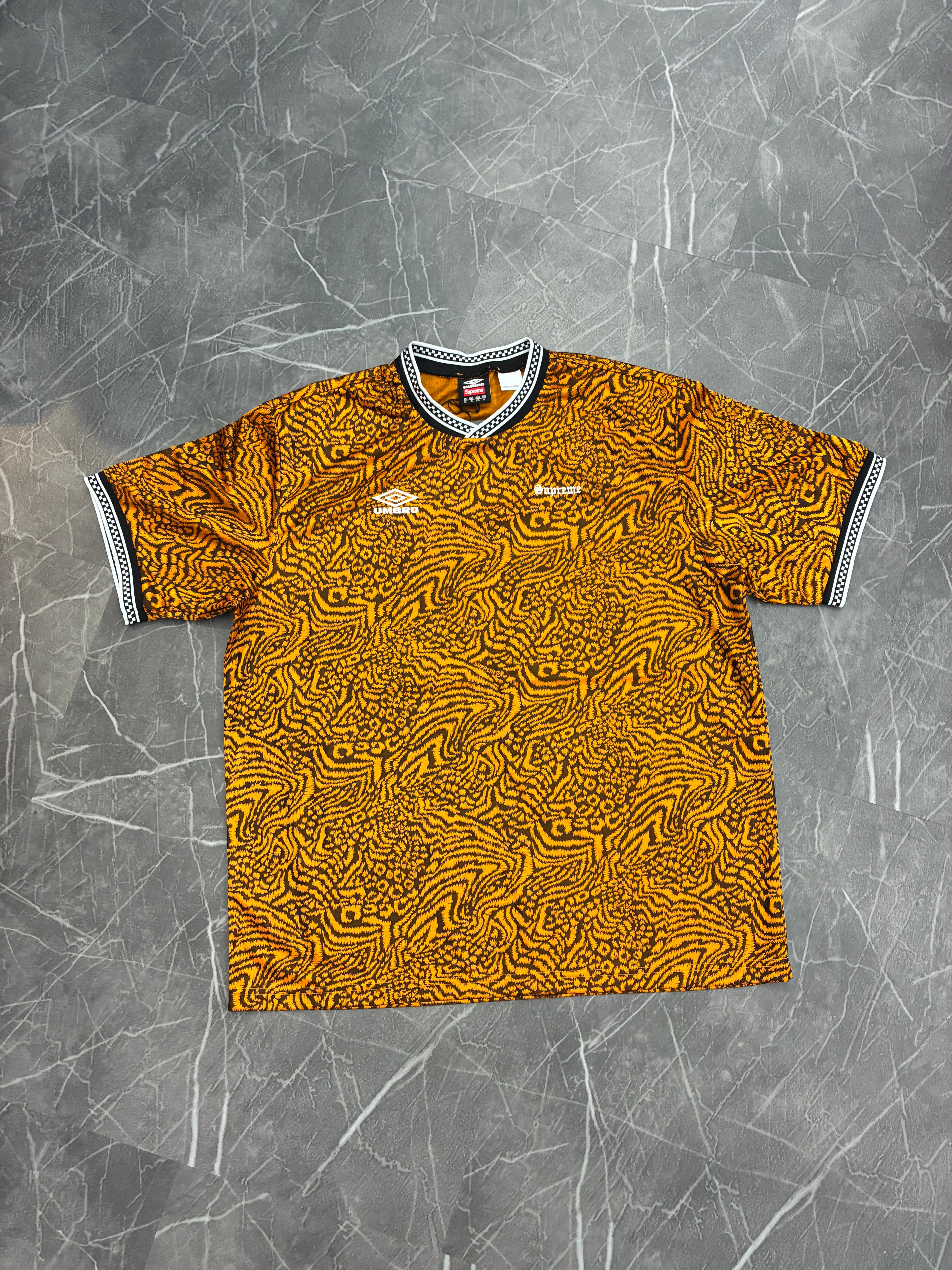 Supreme Umbro Jaccard Animal Print Soccer Jersey