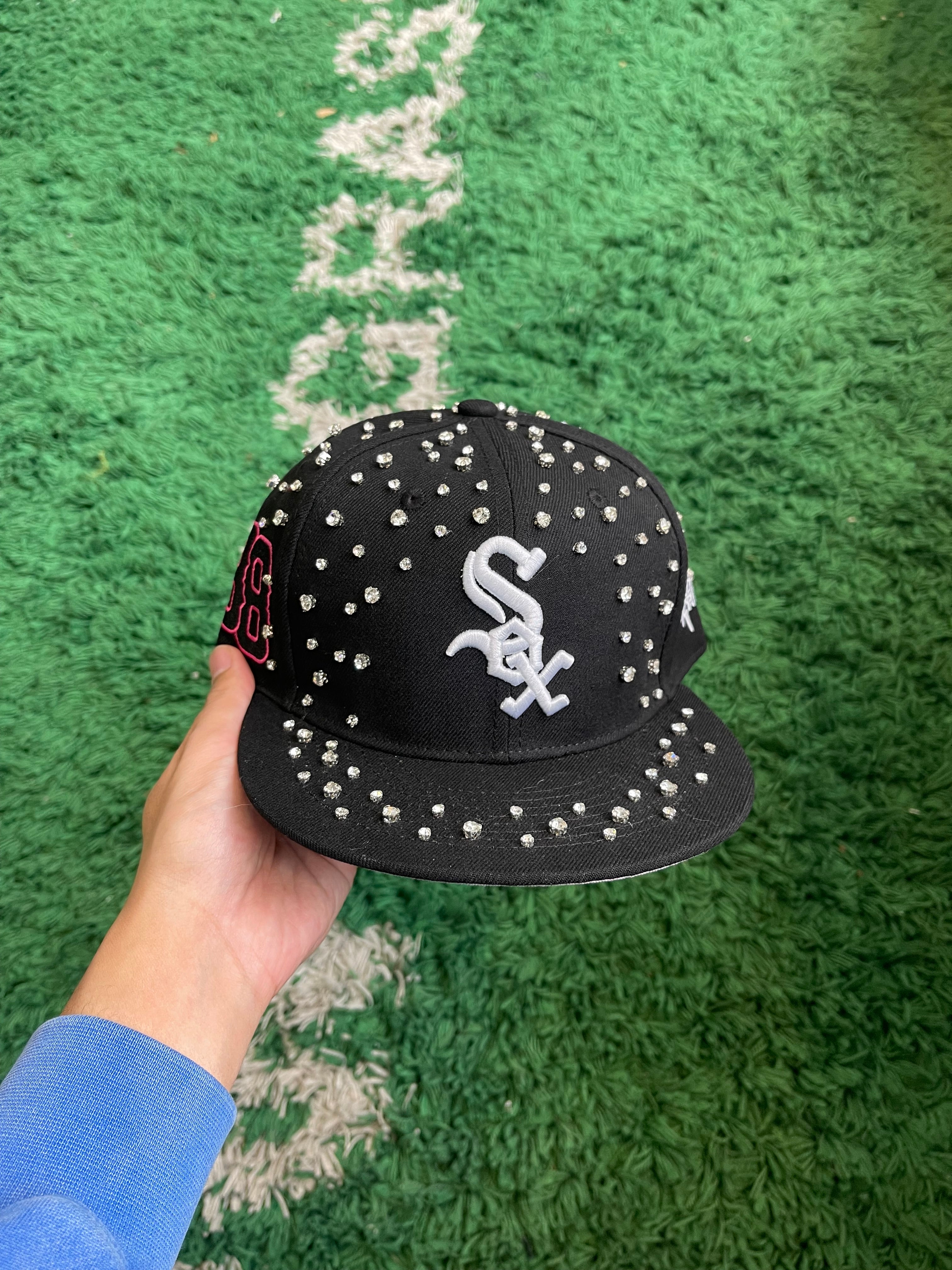 Retrovert Black Embellished Sox Hat
