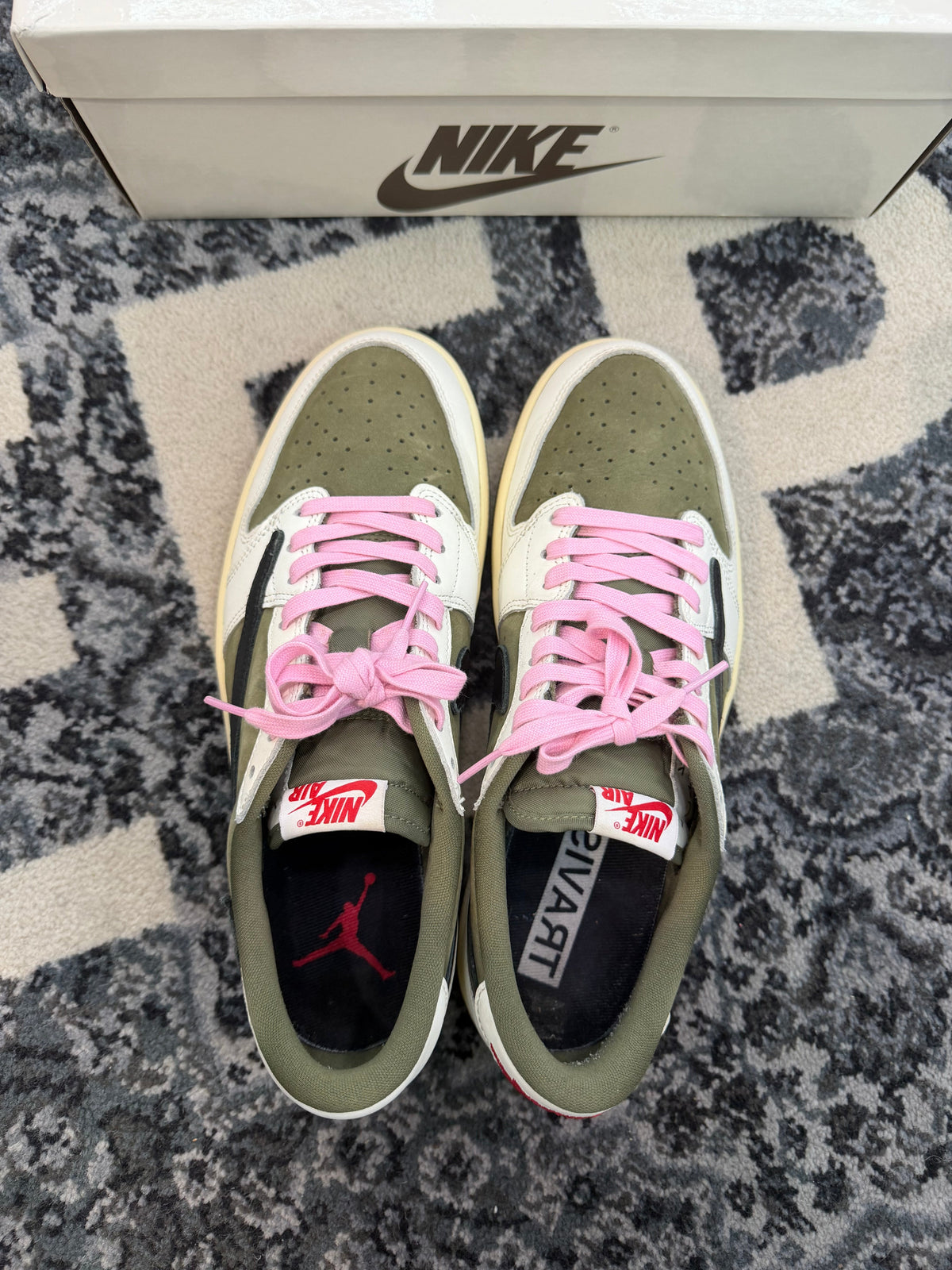 Jordan 1 Low Travis Scott “Medium Olive” (Size 10.5) (Lightly Worn) - Image 3