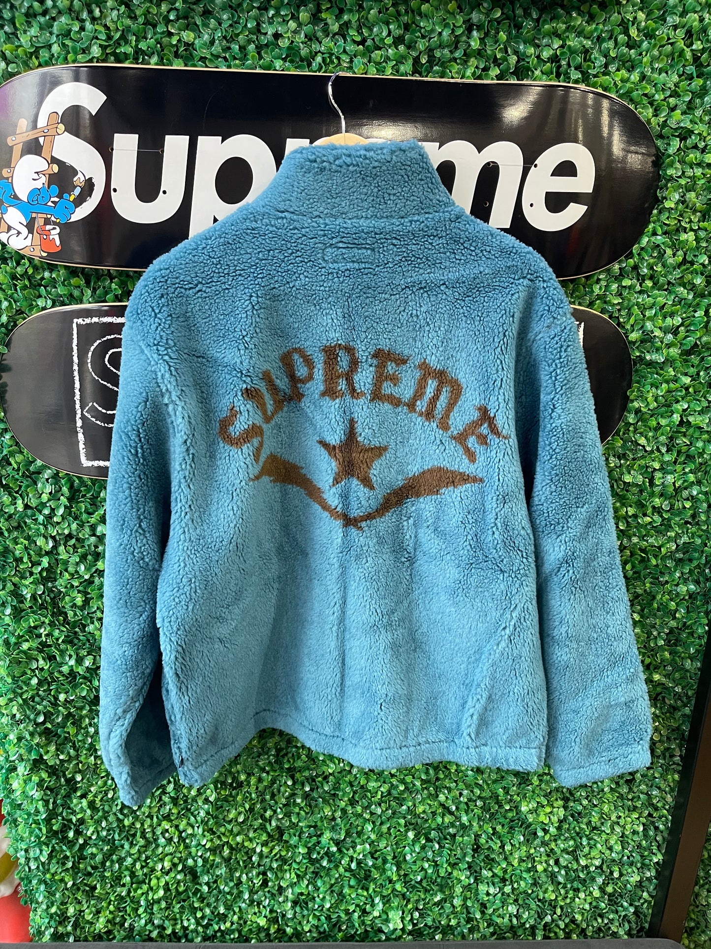 Supreme Star Fleece Jacket Teal