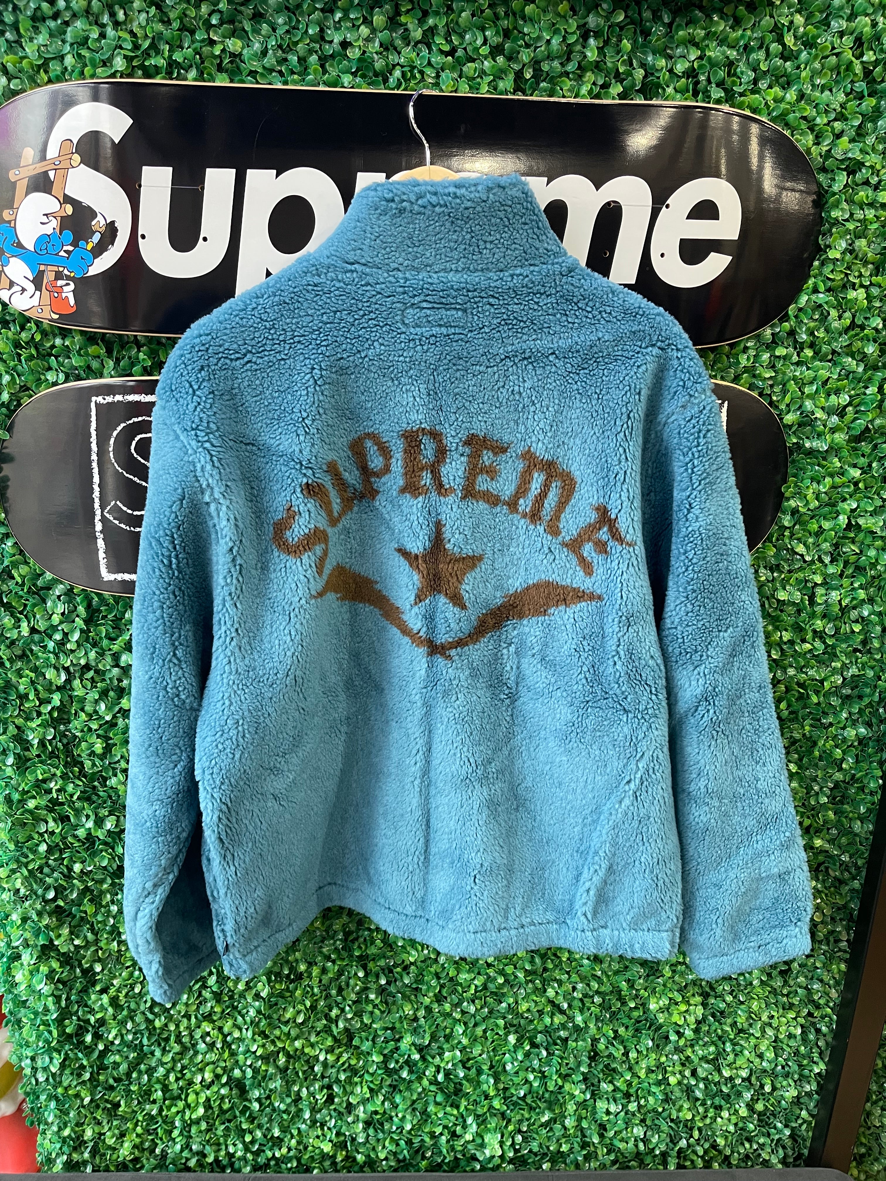 Supreme Star Fleece Jacket Teal