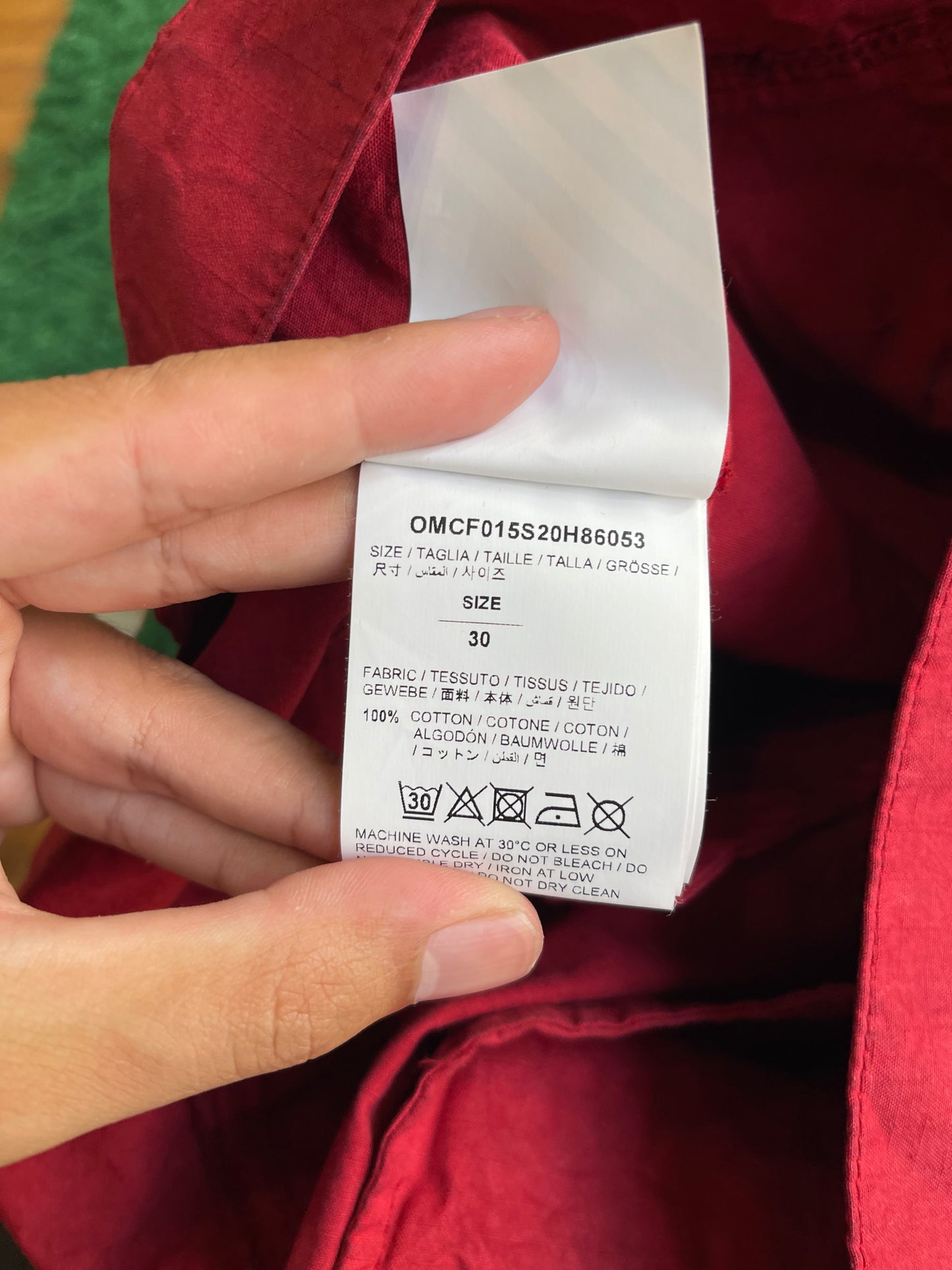 Off White Tie Dye Contour Cargo Pants (30)