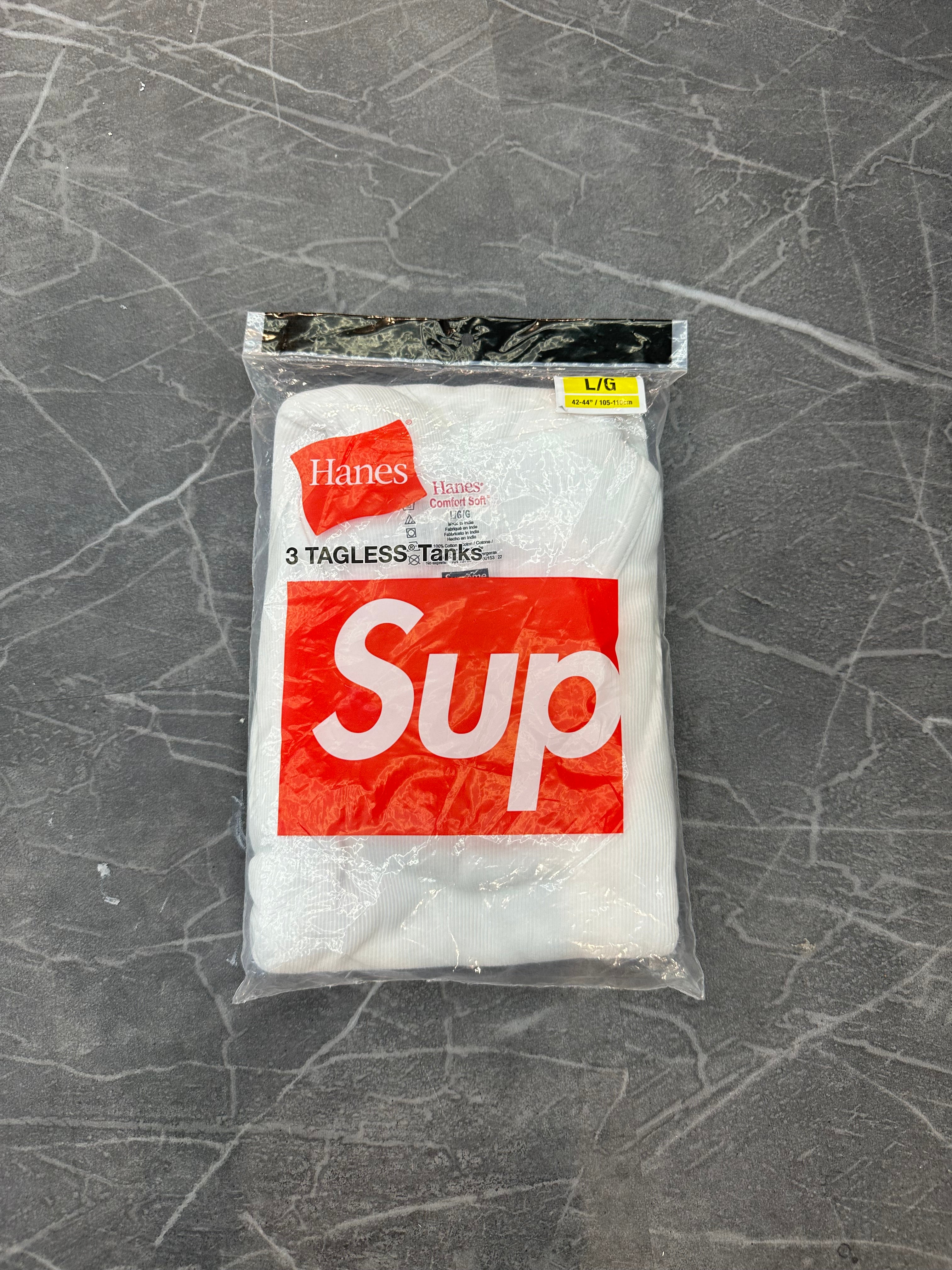 Supreme Tagless Tanks 3 Pack White